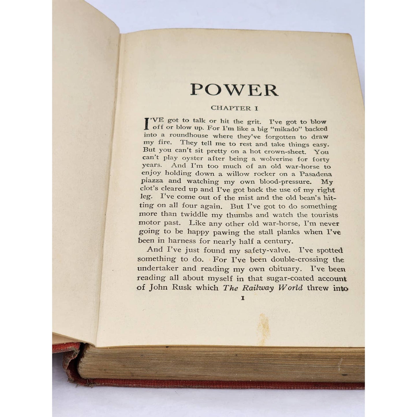 Power By Arthur Stringer Railroad Antique Antiquarian 1925