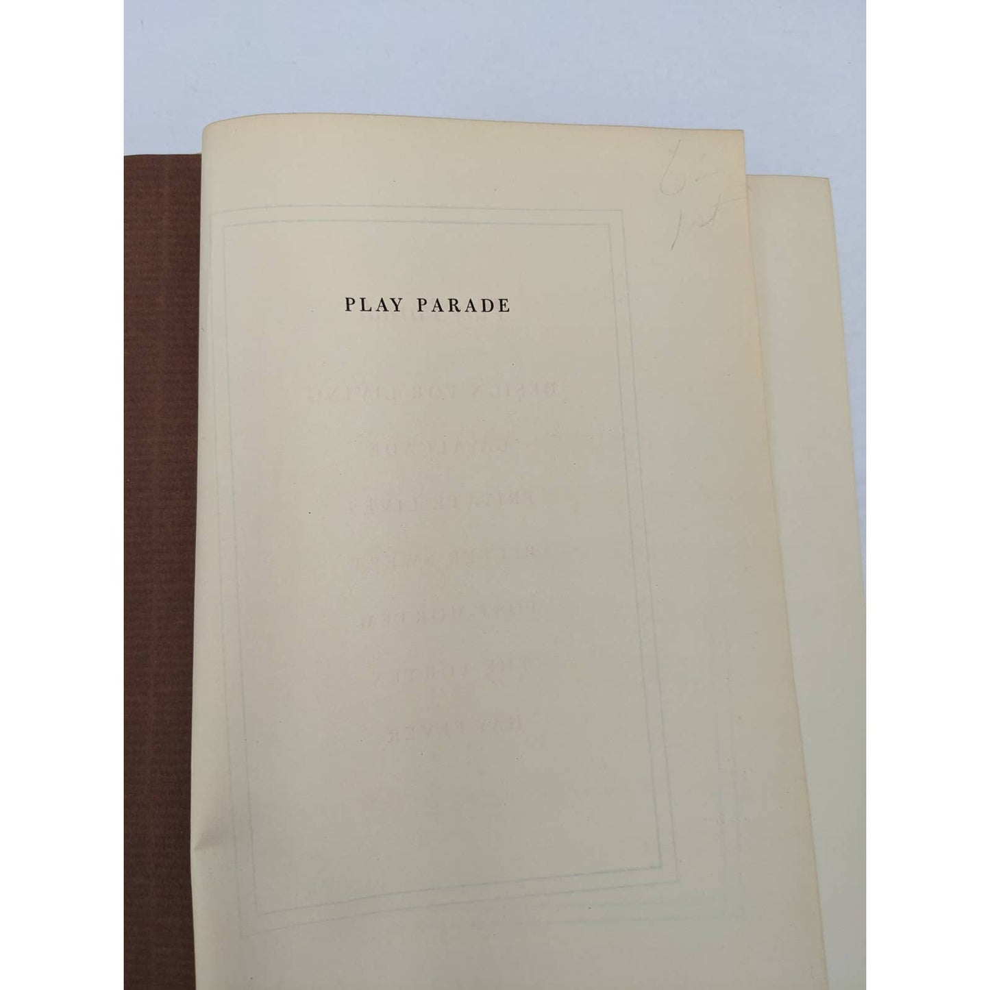 Play Parade By Noel Coward 1933 Book