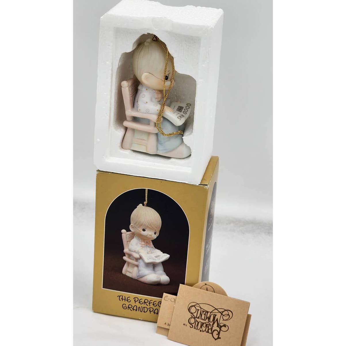 Precious Moments Figurine Perfect Grandpa 1983 E-0517 Vintage W/Box Tags