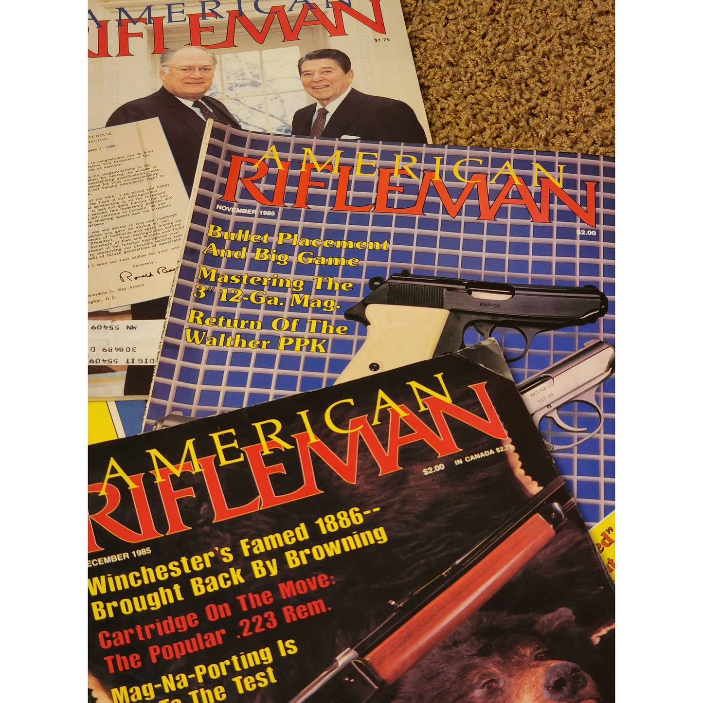 1985 The American Rifleman Magazine Lot 12 Vintage American History Hunting NRA