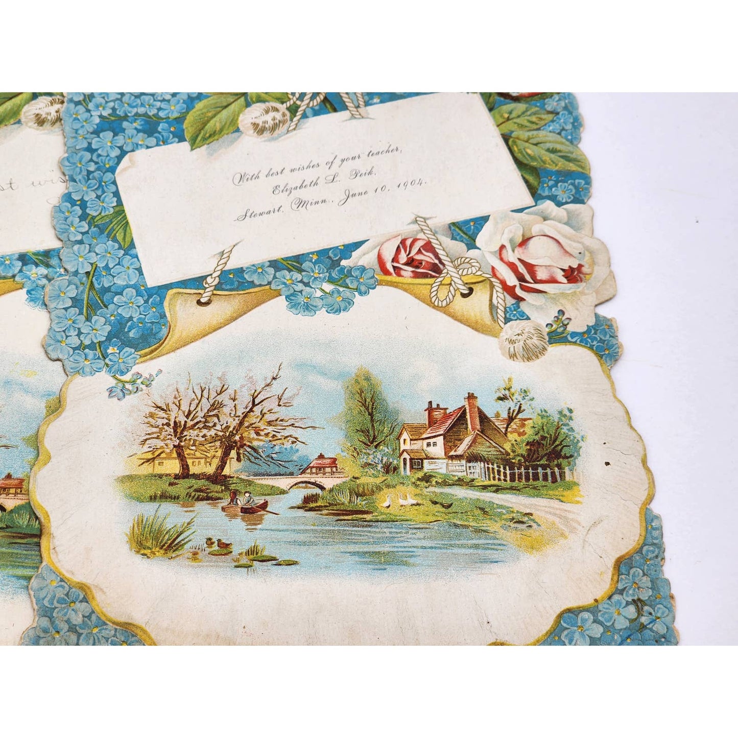 c1904 Antique Greeting Card To Teacher Minnesota 1904, 1907