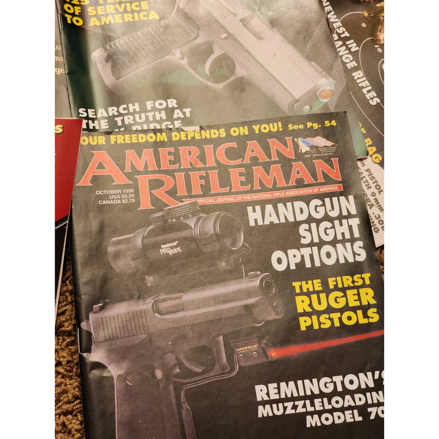 1996 The American Rifleman Magazine Lot 9 Vintage American History Hunting NRA