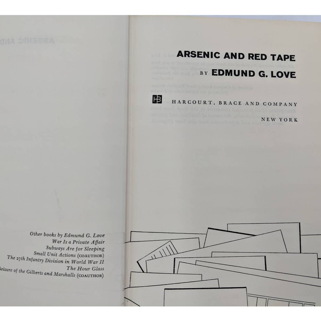 Arsenic And Red Tape By Edmund G. Love Vintage Mystery Novel 1960