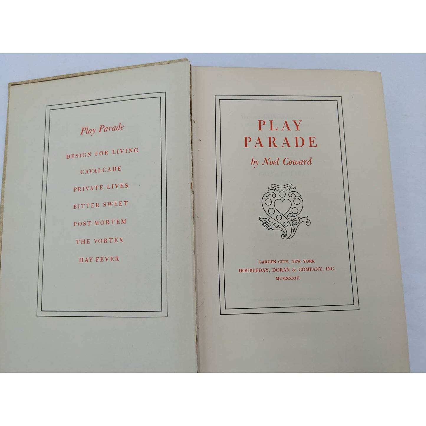 Play Parade By Noel Coward 1933 Book