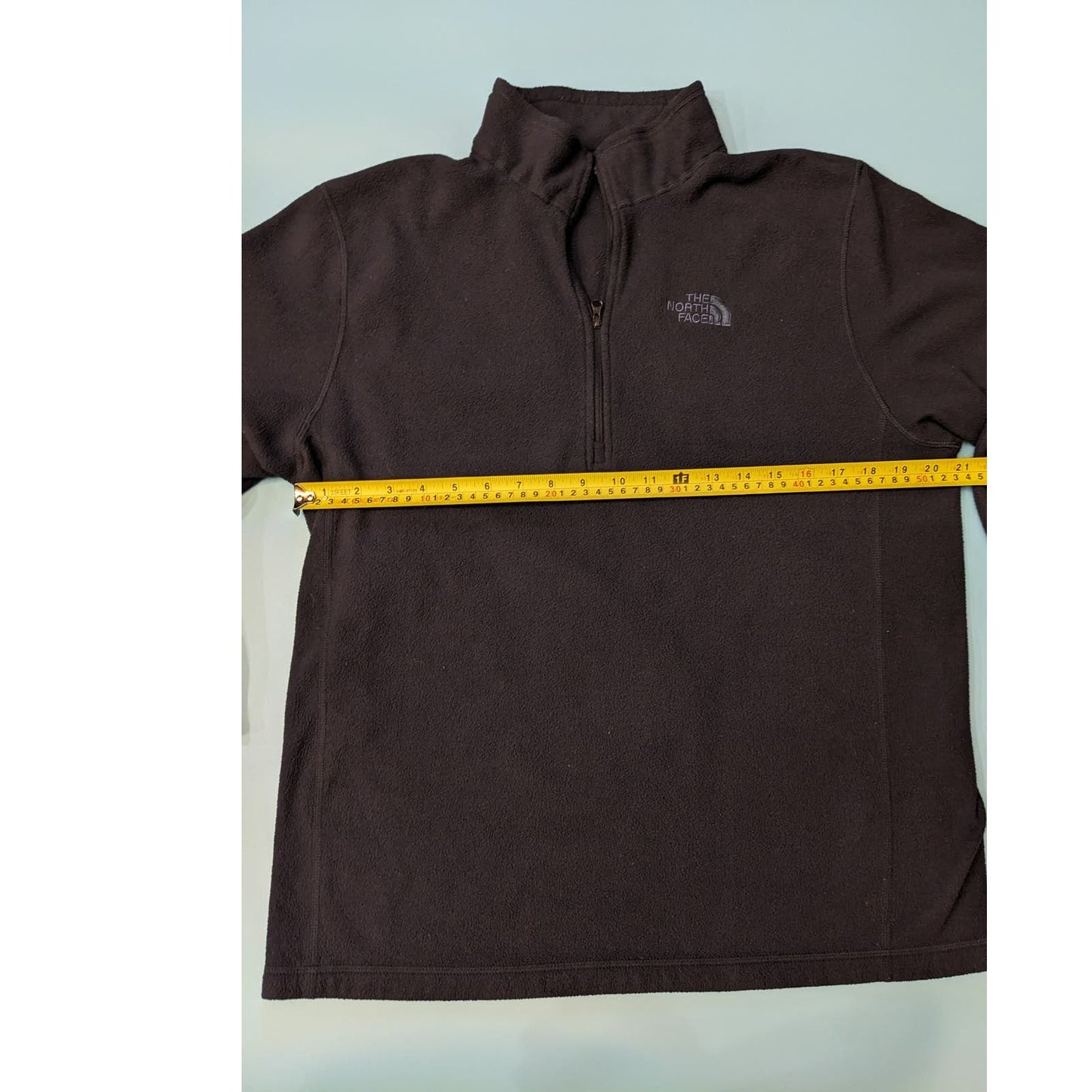 North Face Mens Fleece Sweatshirt Sz L Zip Up Pullover Soft Comfort Glacier Blue