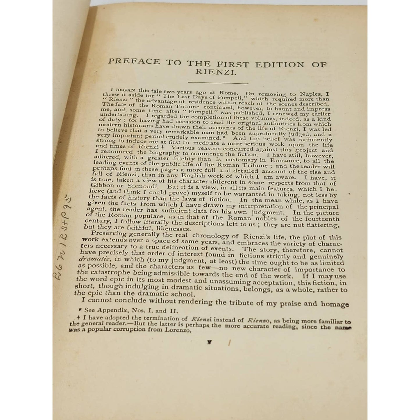 Rienzi Edward Bulwer Lytton Last Roman Tribunes Cola di Rienzo Rare Antiquarian