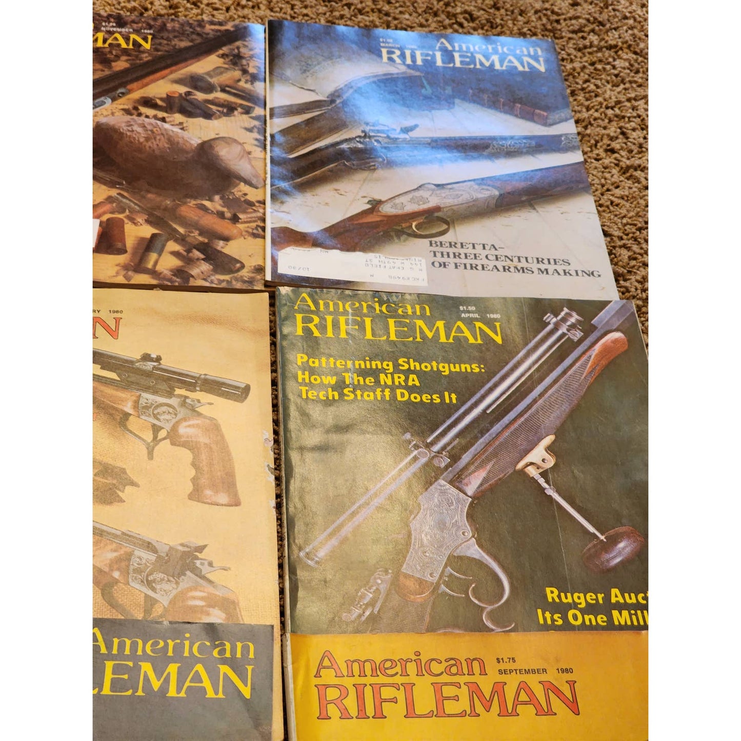 1980 The American Rifleman Magazine Lot 12 Vintage American History Hunting NRA