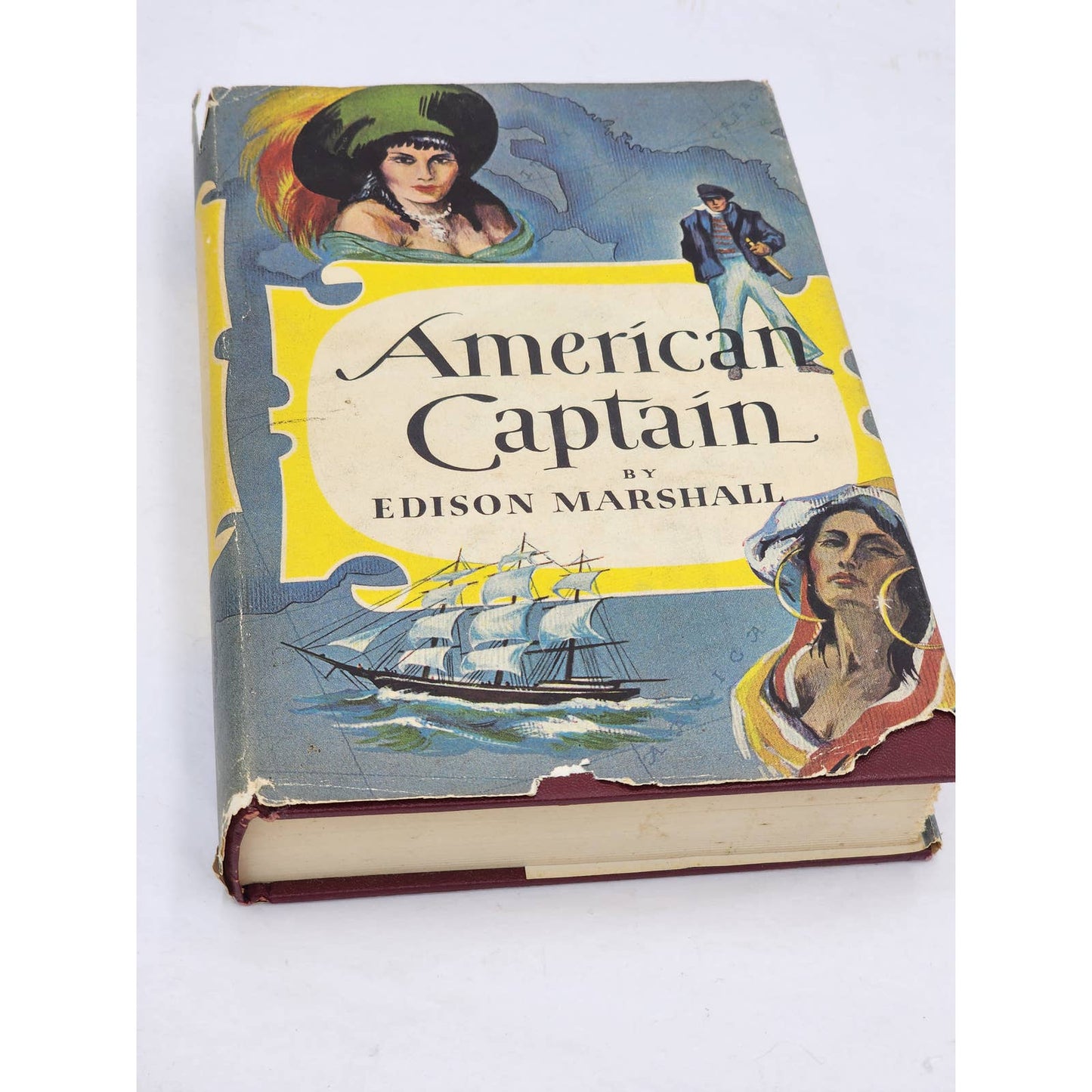 American Captain By Edison Marshall Historical Adventure Seafaring Vintage 1954