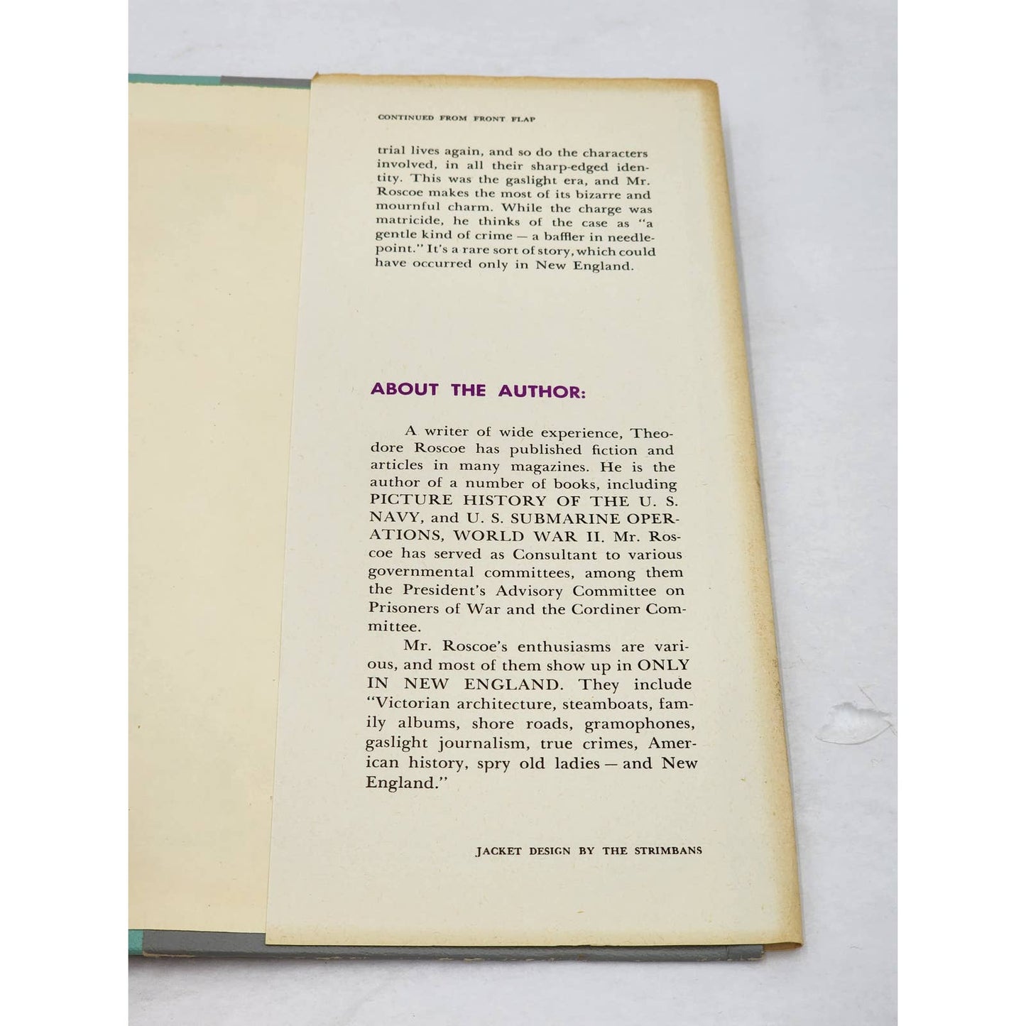 Only In New England By Theodore Roscoe The Story Of A Gaslight Crime 1959