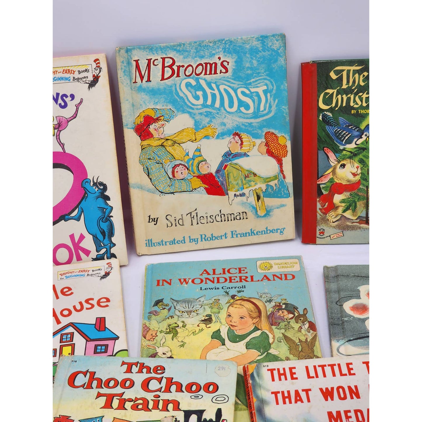 Vintage Childrens Books Lot 8 Christmas Tree Alice Wonderland Choo Choo Train