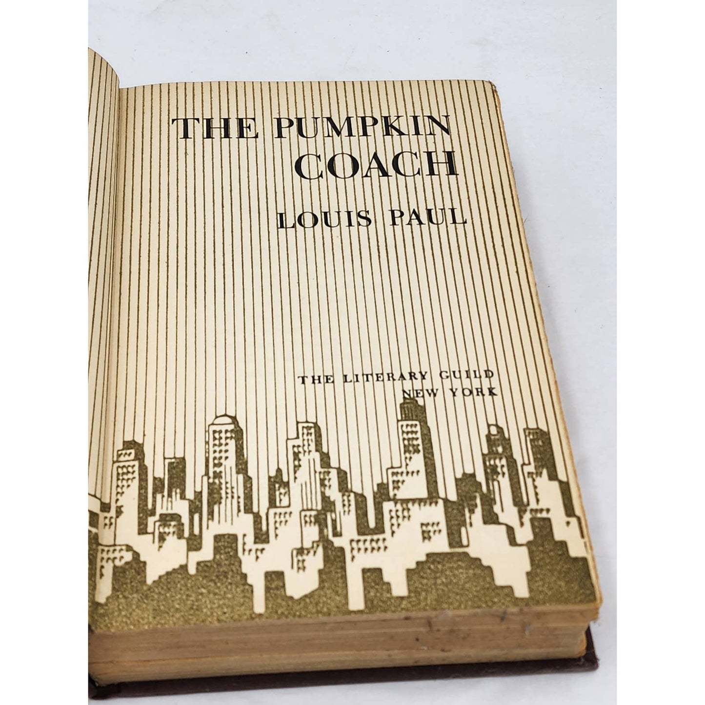 The Pumpkin Coach By Louis Paul First Edition Vintage Novel 1935