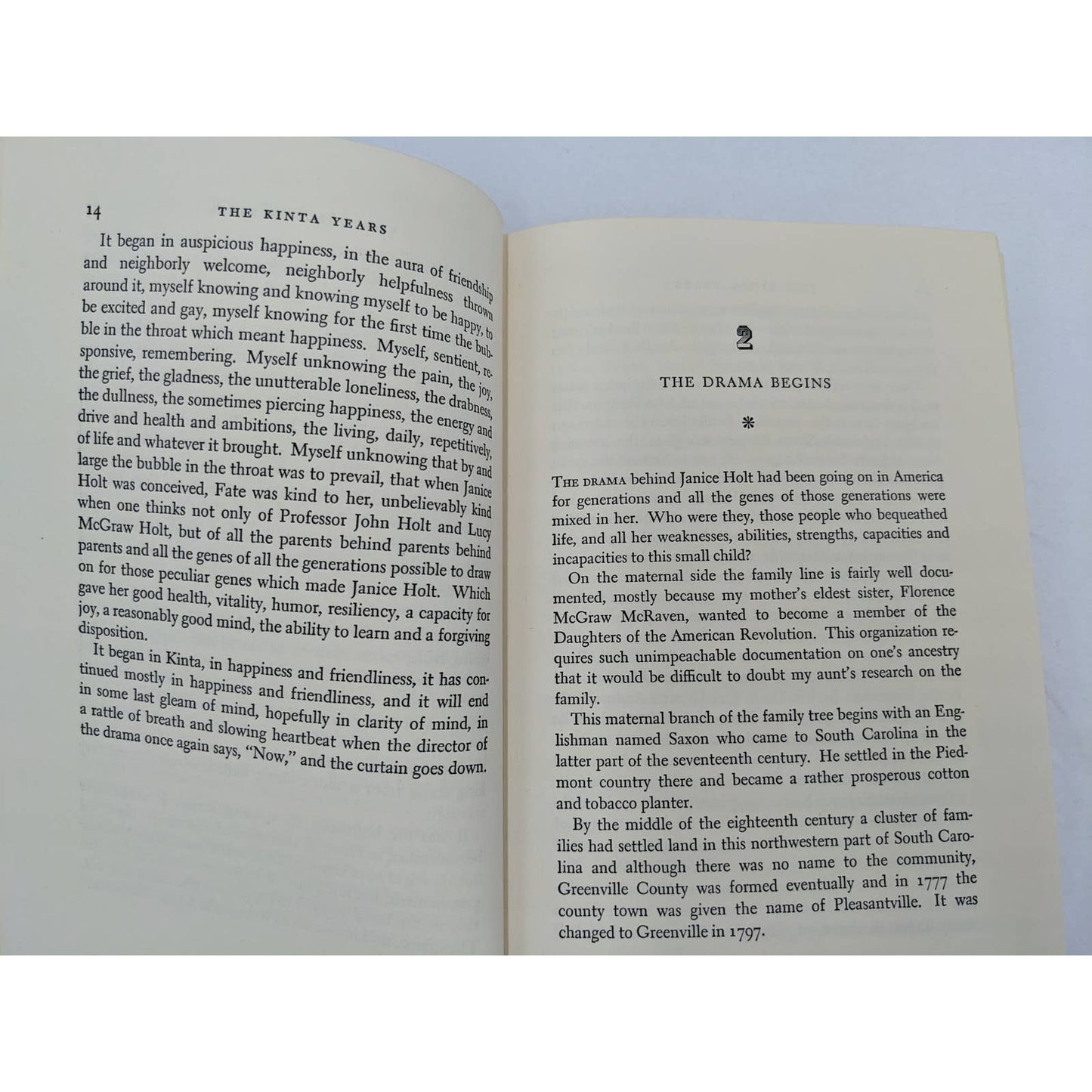 Kinta Years By Janice Holt Giles Vintage First Printing Childhood Biography 1973