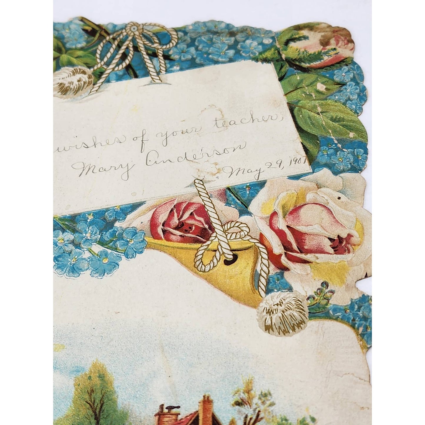 c1904 Antique Greeting Card To Teacher Minnesota 1904, 1907