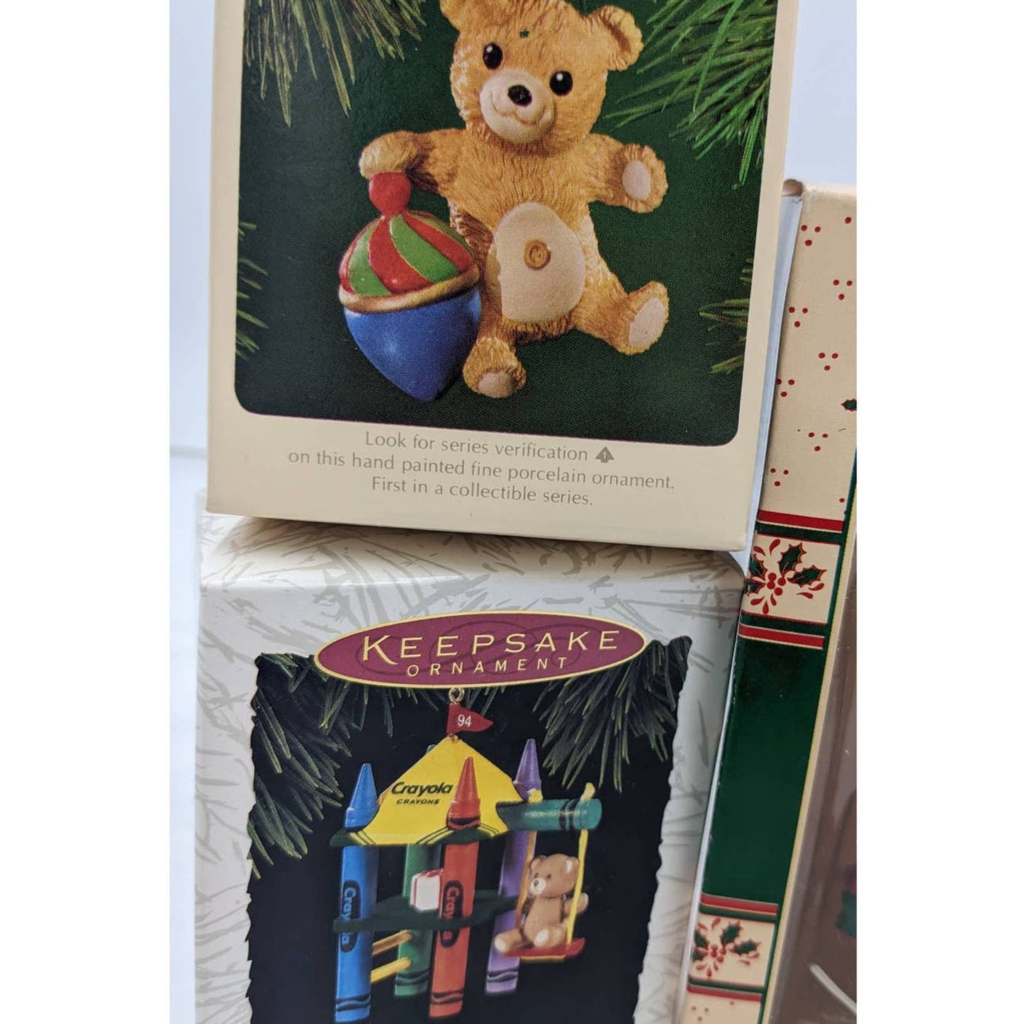 Hallmark Ornaments Vintage Keepsake Bright Playful Cinnamon Bear Snowbear W/Box