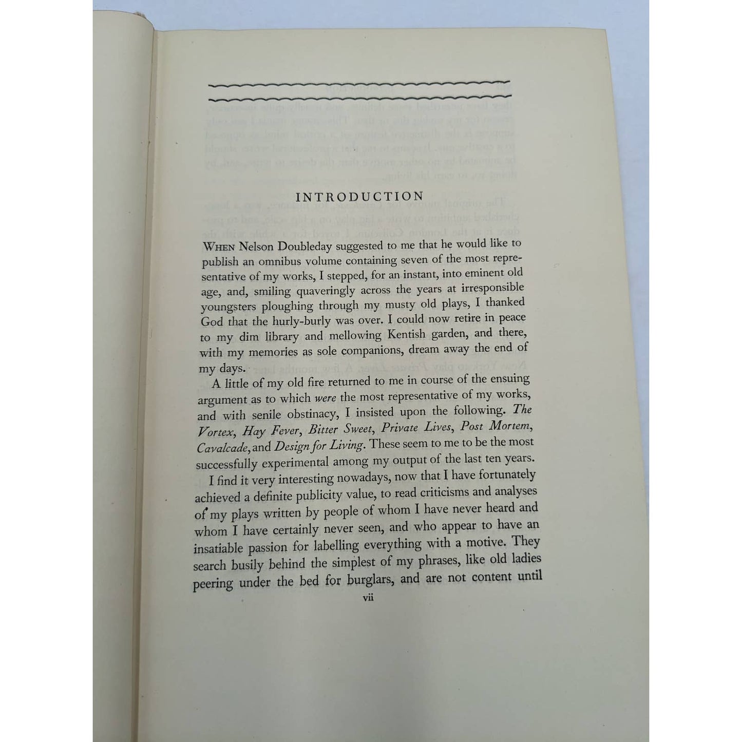 Play Parade By Noel Coward 1933 Book