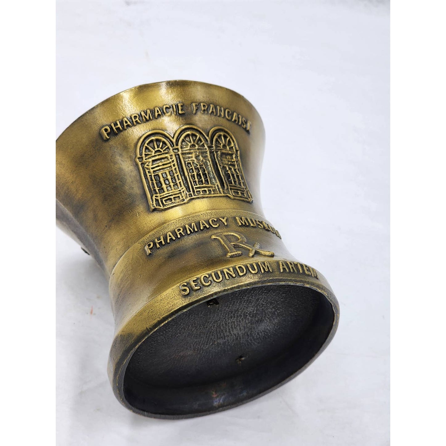 Bronze Mortar Louis Dufilko Jr Rx Pharmacist 1816 Secundum Artem Pharmacy Museum