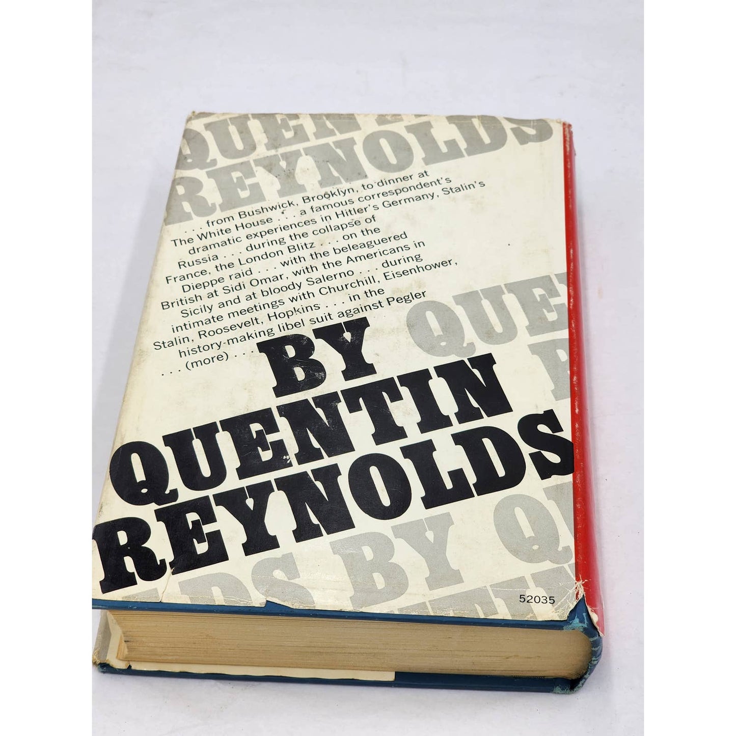 By Quentin Reynolds An Autobiography Journalist War Correspondent Vintage 1963