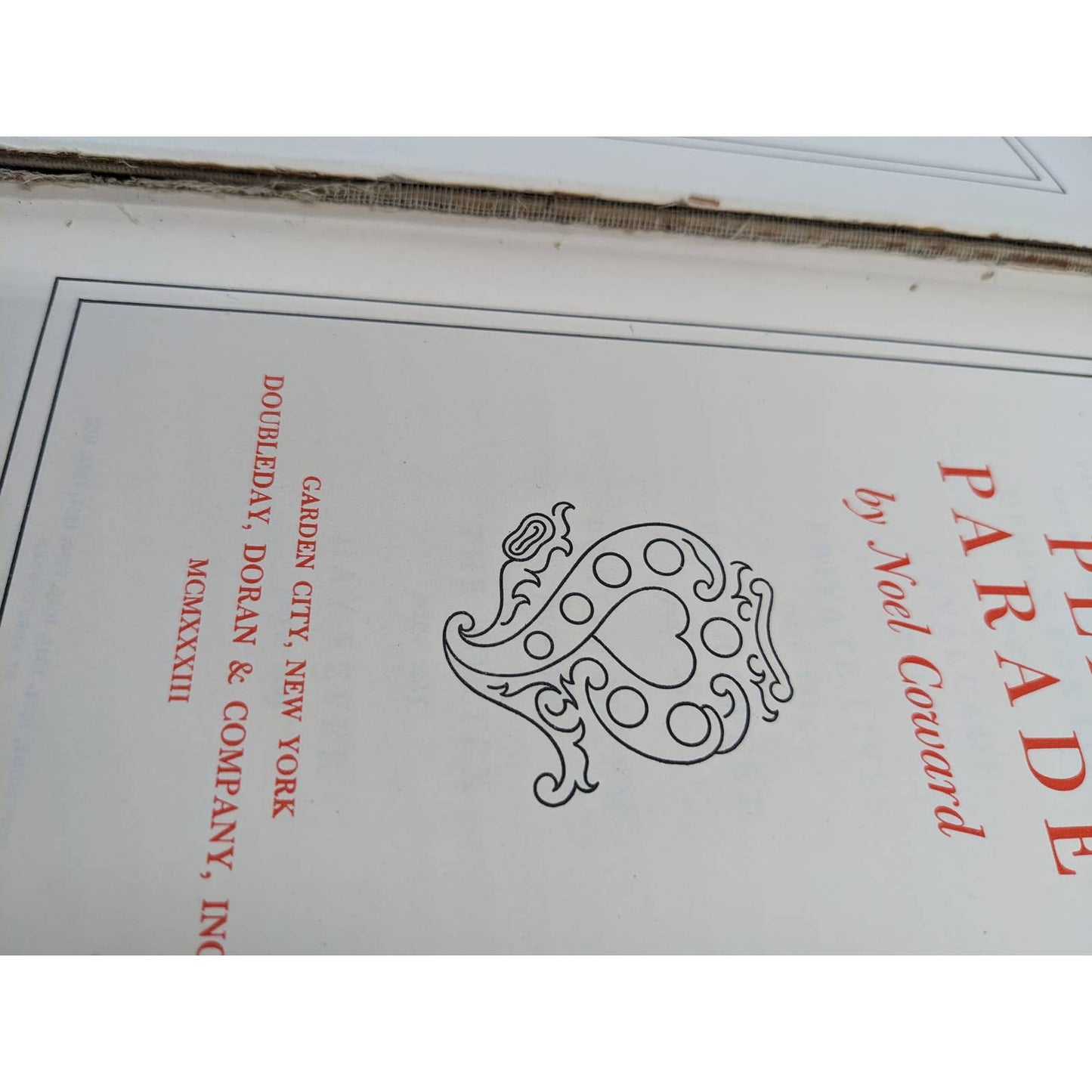 Play Parade By Noel Coward 1933 Book