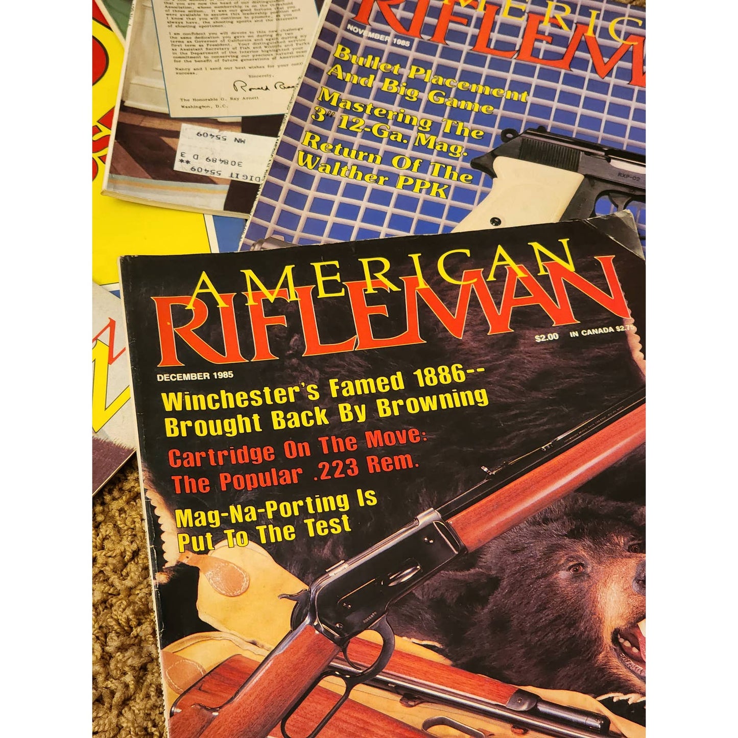 1985 The American Rifleman Magazine Lot 12 Vintage American History Hunting NRA