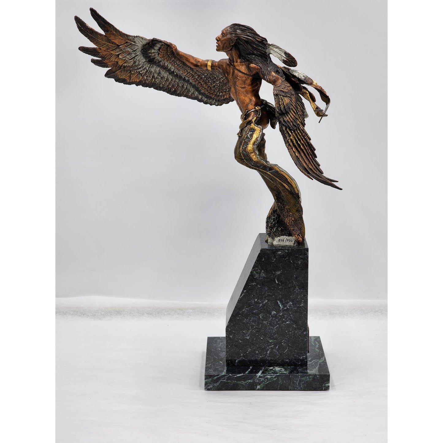 Legends Dan Medina Sculpture Vision Quest Bronze Indian Western Vintage Limited