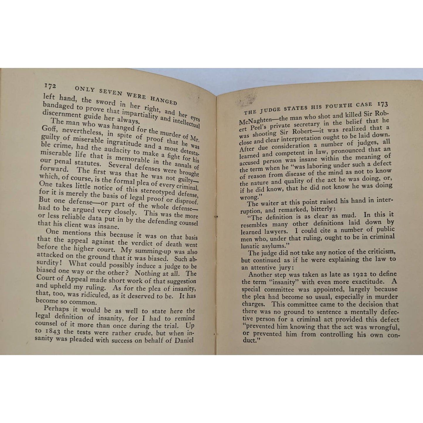 Only Seven Were Hanged By Stuart Martin Antiquarian Novel Early Edition 1929