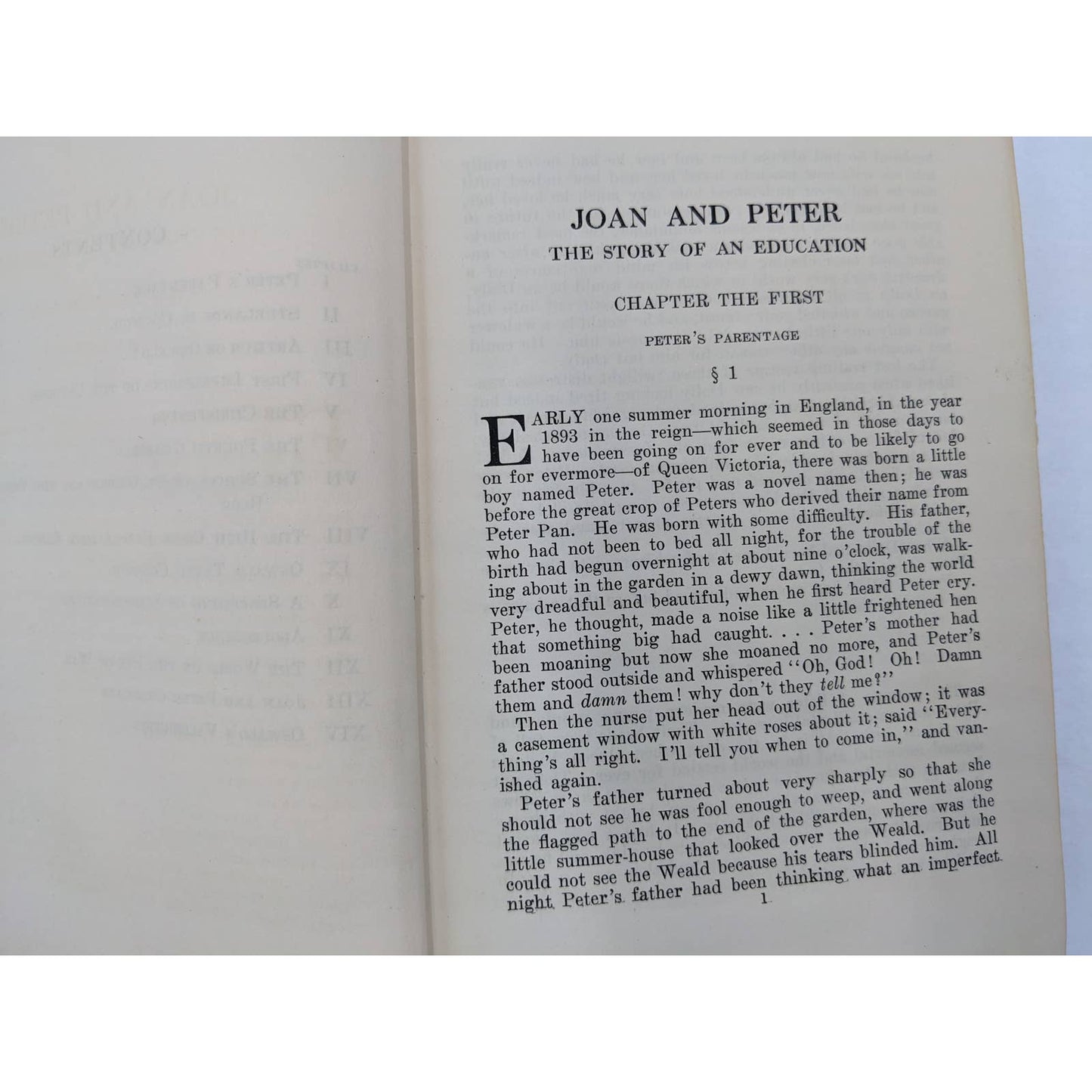 Joan And Peter The Story Of An Education By H.G. Wells Antiquarian Antique 1918