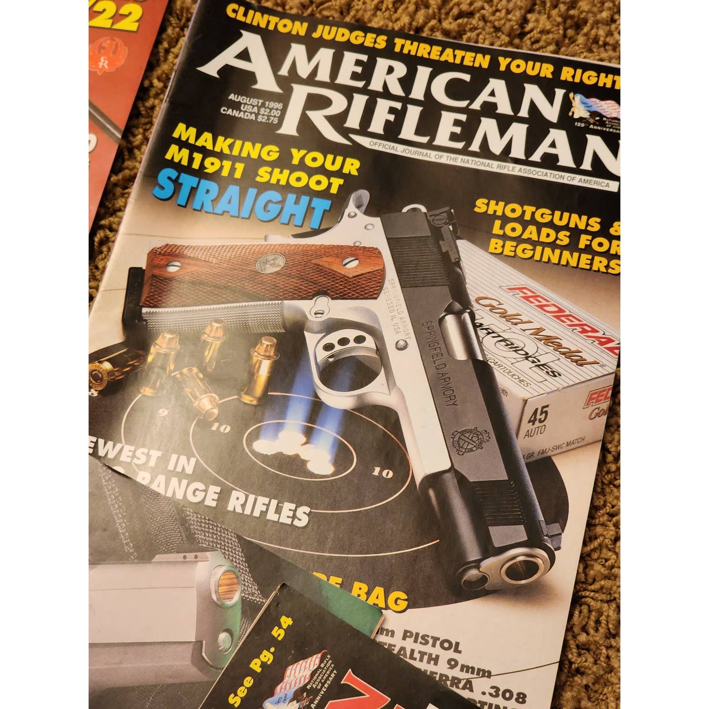 1996 The American Rifleman Magazine Lot 9 Vintage American History Hunting NRA