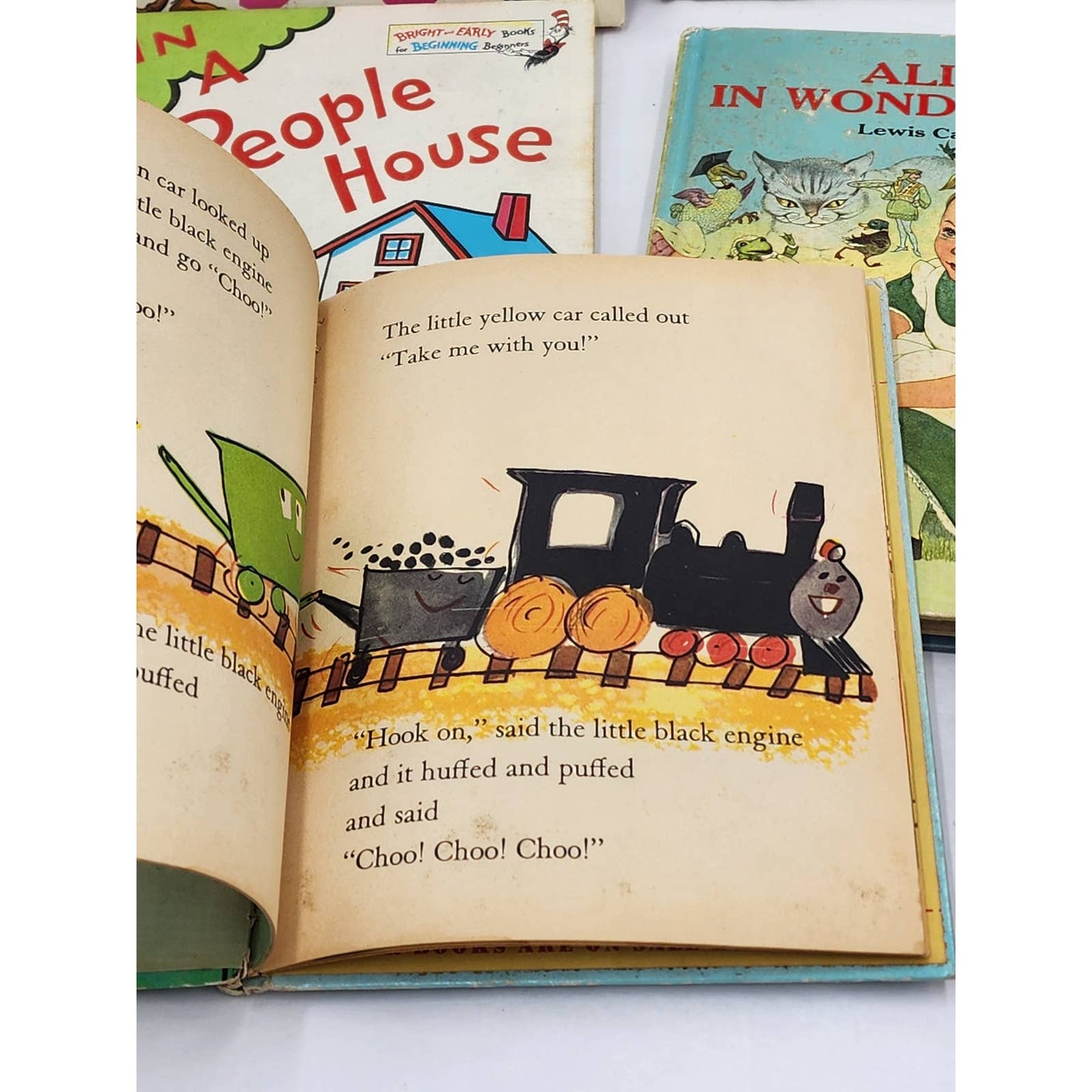 Vintage Childrens Books Lot 8 Christmas Tree Alice Wonderland Choo Choo Train