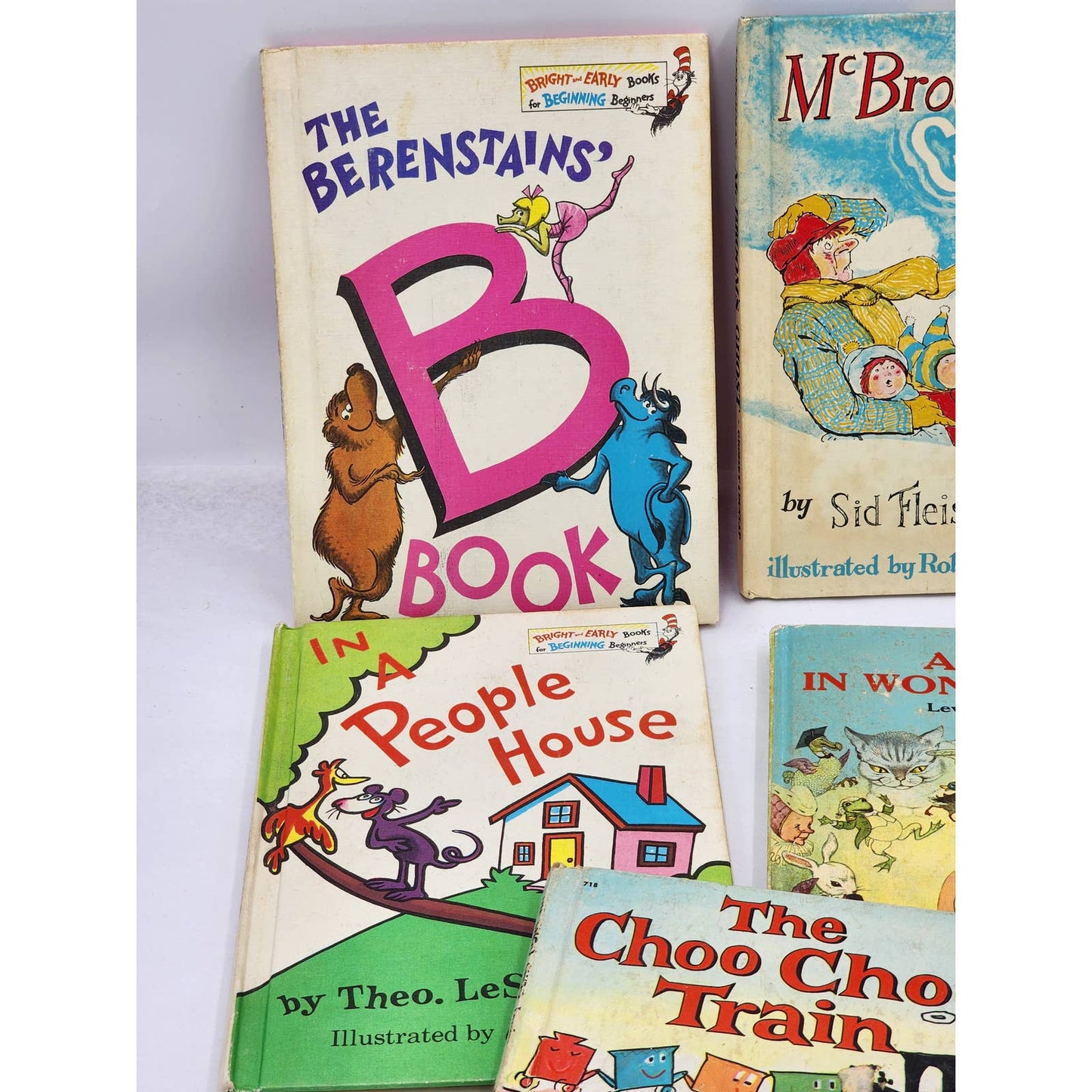 Vintage Childrens Books Lot 8 Christmas Tree Alice Wonderland Choo Choo Train