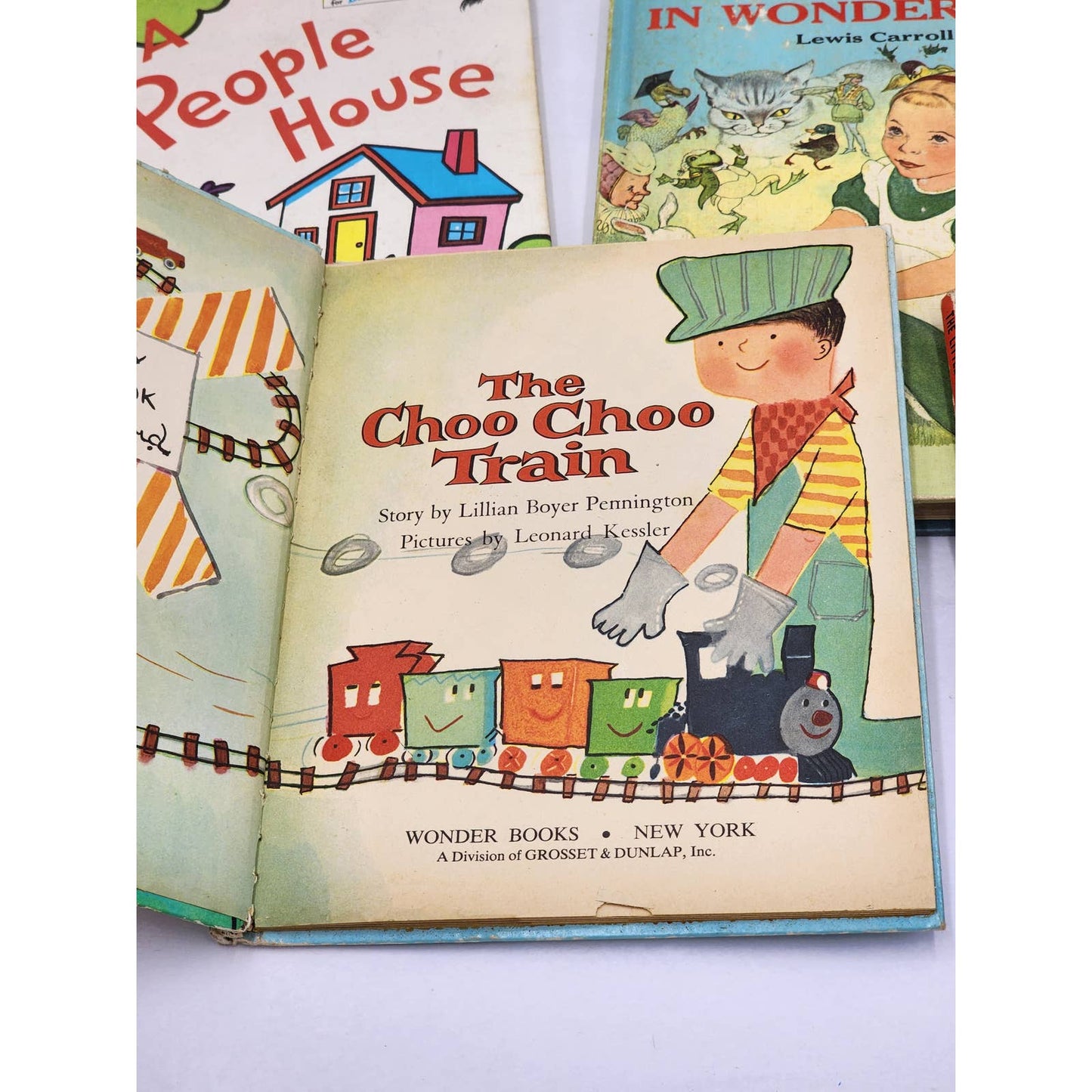 Vintage Childrens Books Lot 8 Christmas Tree Alice Wonderland Choo Choo Train