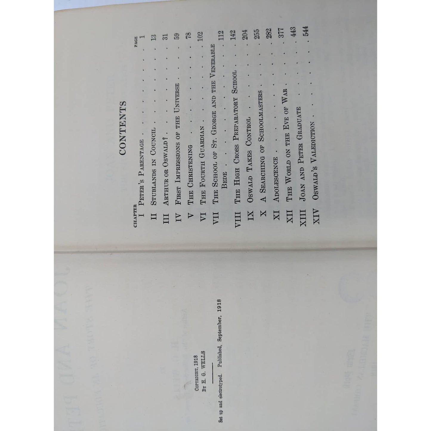 Joan And Peter The Story Of An Education By H.G. Wells Antiquarian Antique 1918