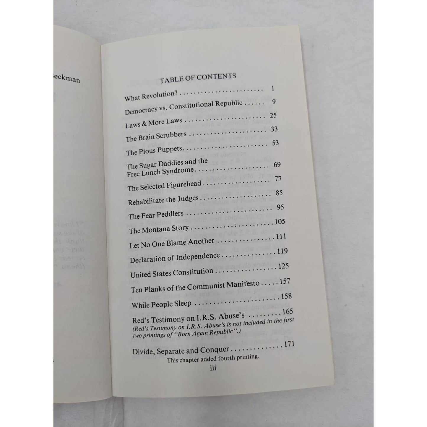 Born Again Republic By M.J "Red" Beckman Montana Fighting Vintage Paperback 1981