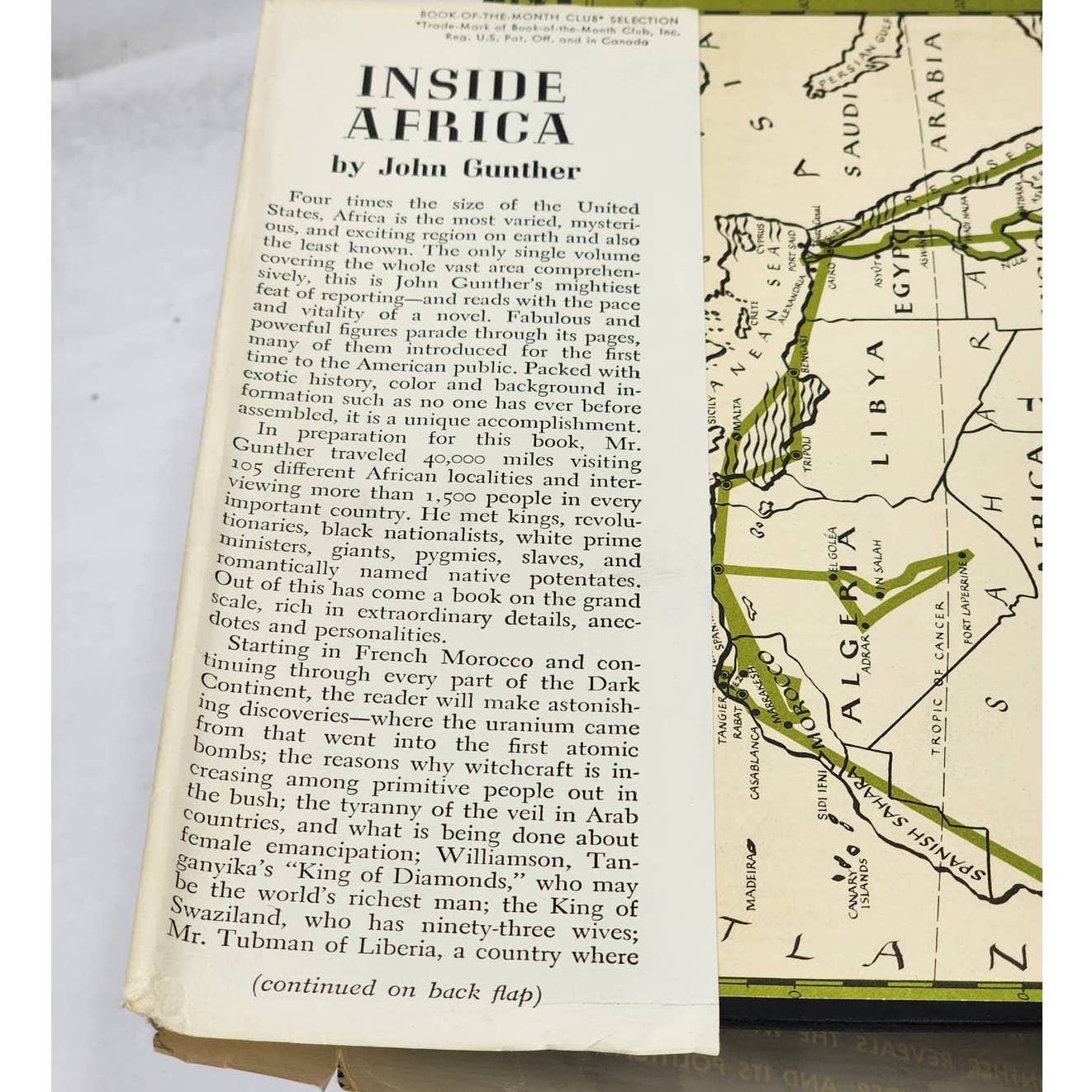 Inside Africa By John Gunther Vintage Book Travel 1955