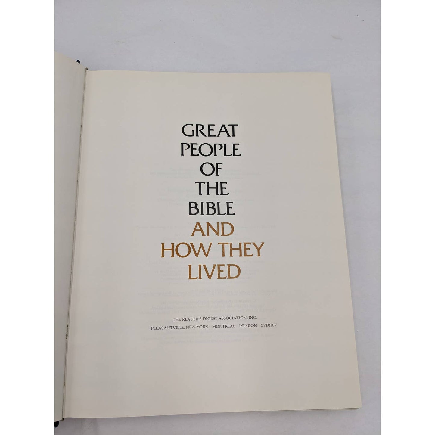 Great People Of The Bible And How They Lived Readers Digest 1974