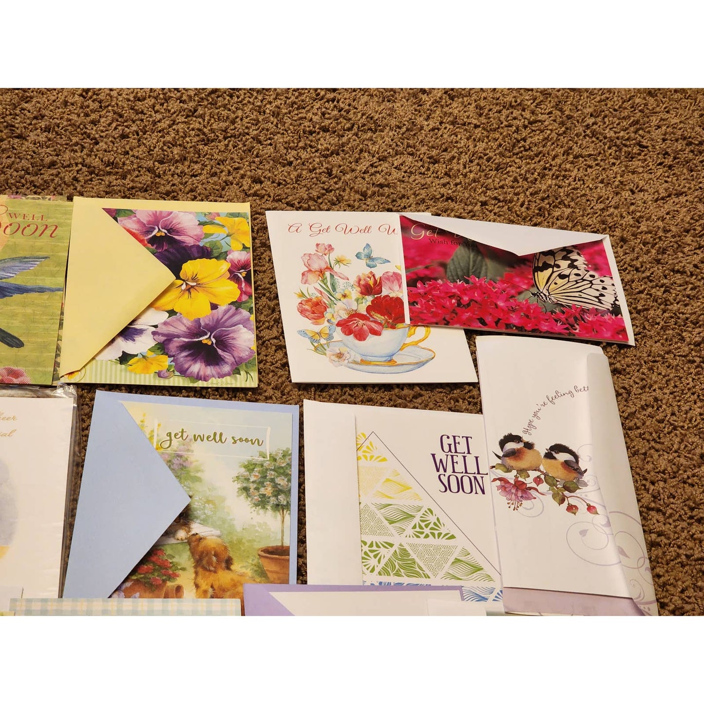Get Well Cards Vintage Greeting Cards Assortment Mixed Lot Wishing Well 18 Cards