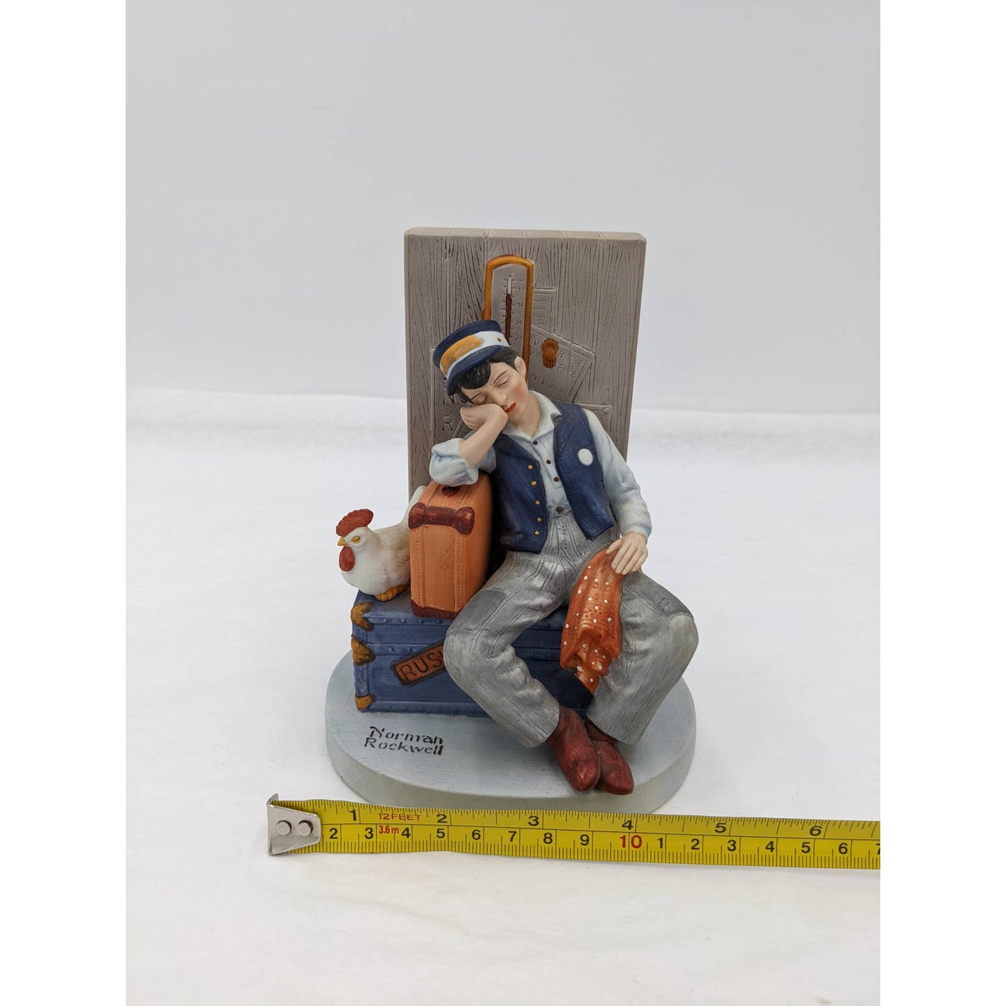 Norman Rockwell Figurine Danbury Mint Asleep on the Job Porcelain Vintage 1980