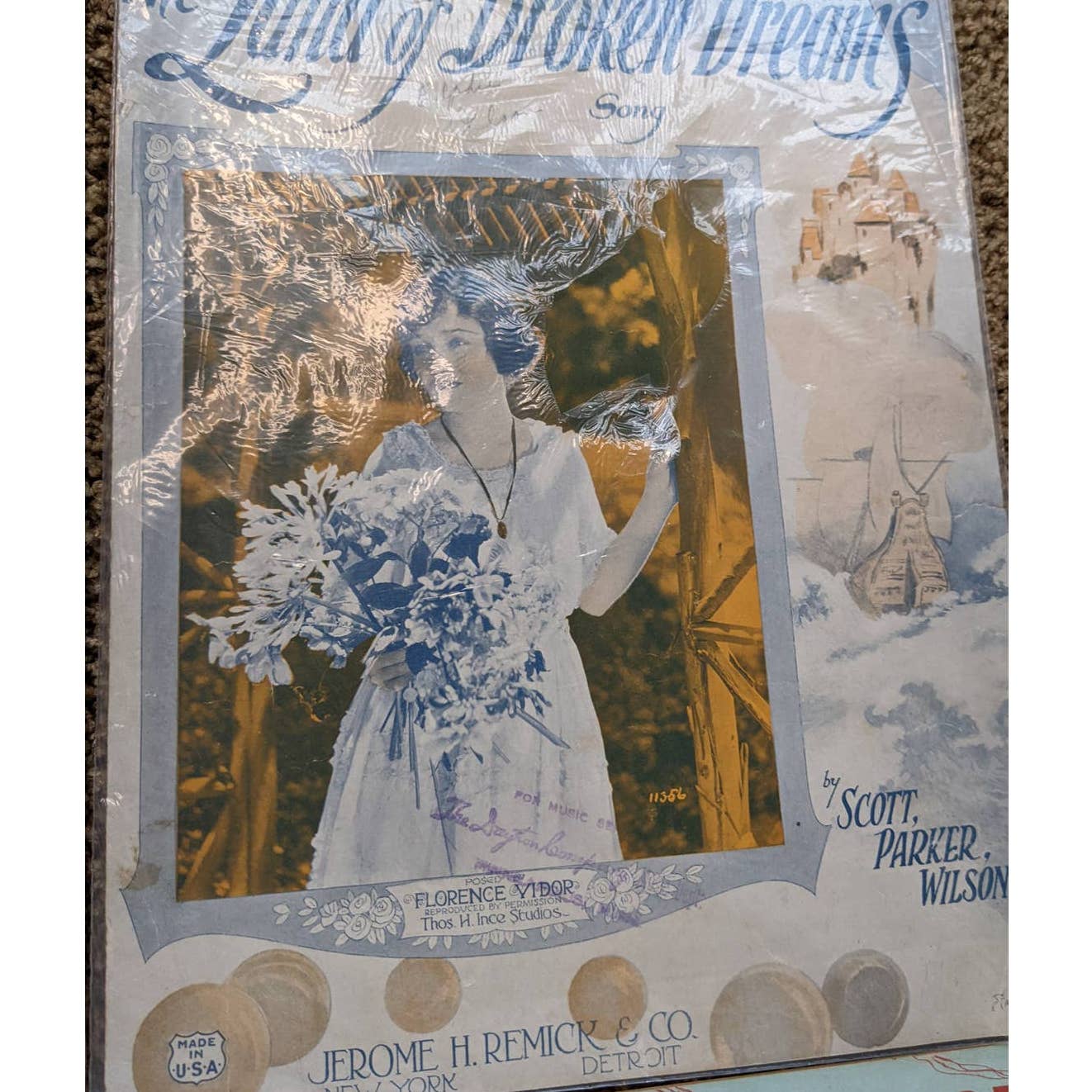 Vintage Lot Sheet Music 1920s-1960s Ramblin Rose, Land of Broken Dreams