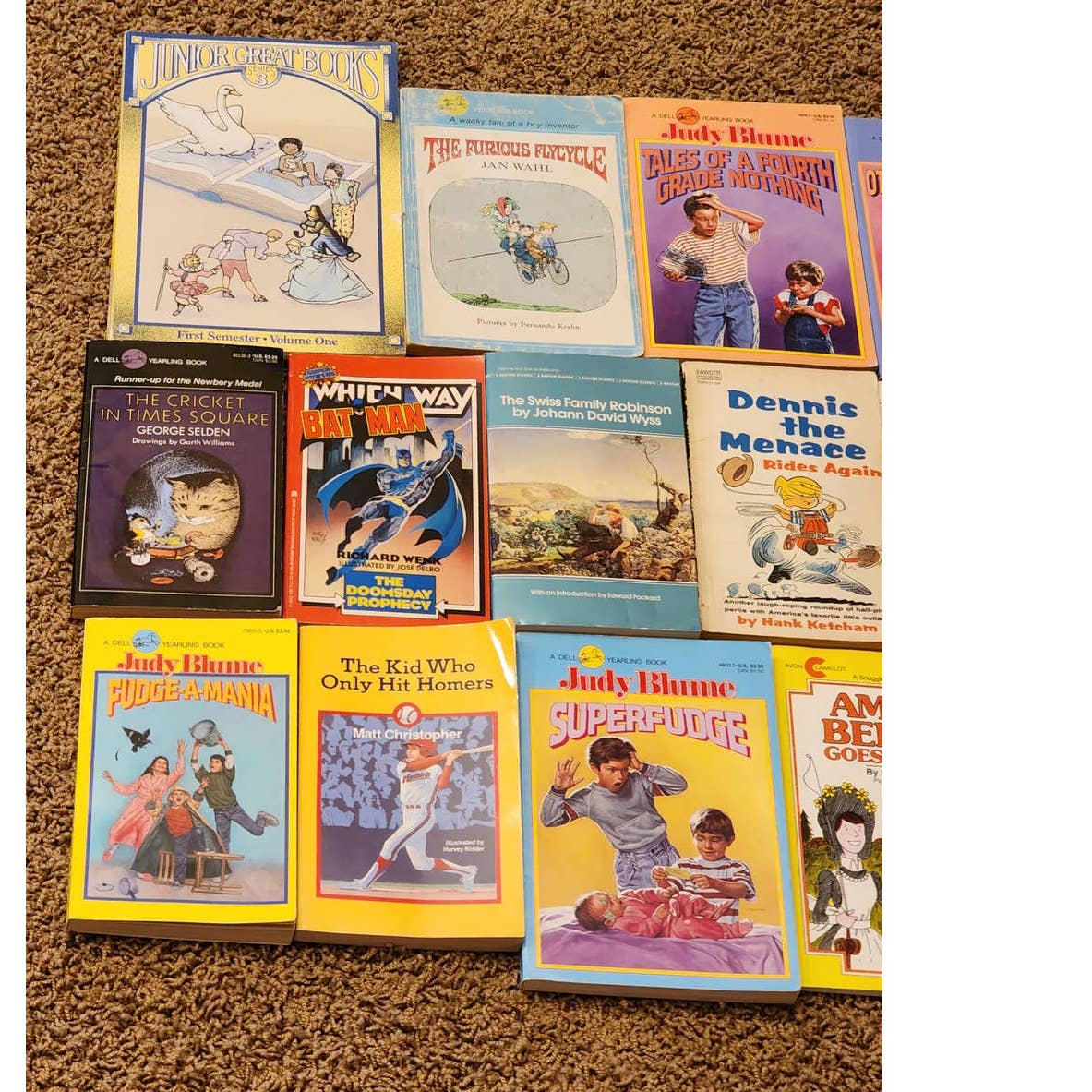 Kids Childrens Books Judy Blume Novels Mixed Lot 16 With Dell Yearling Books