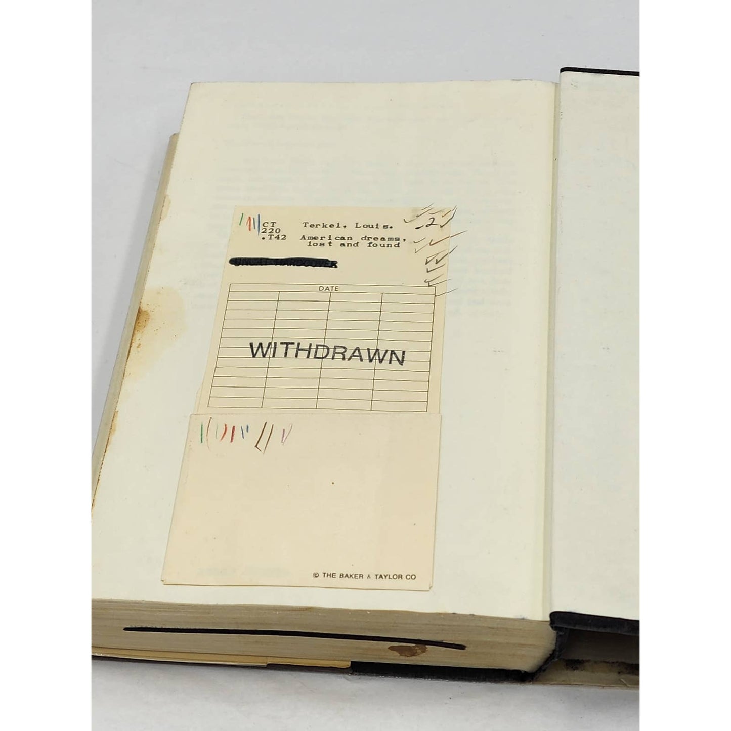 American Dreams Lost & Found By Studs Terkel First Edition Vintage 1980