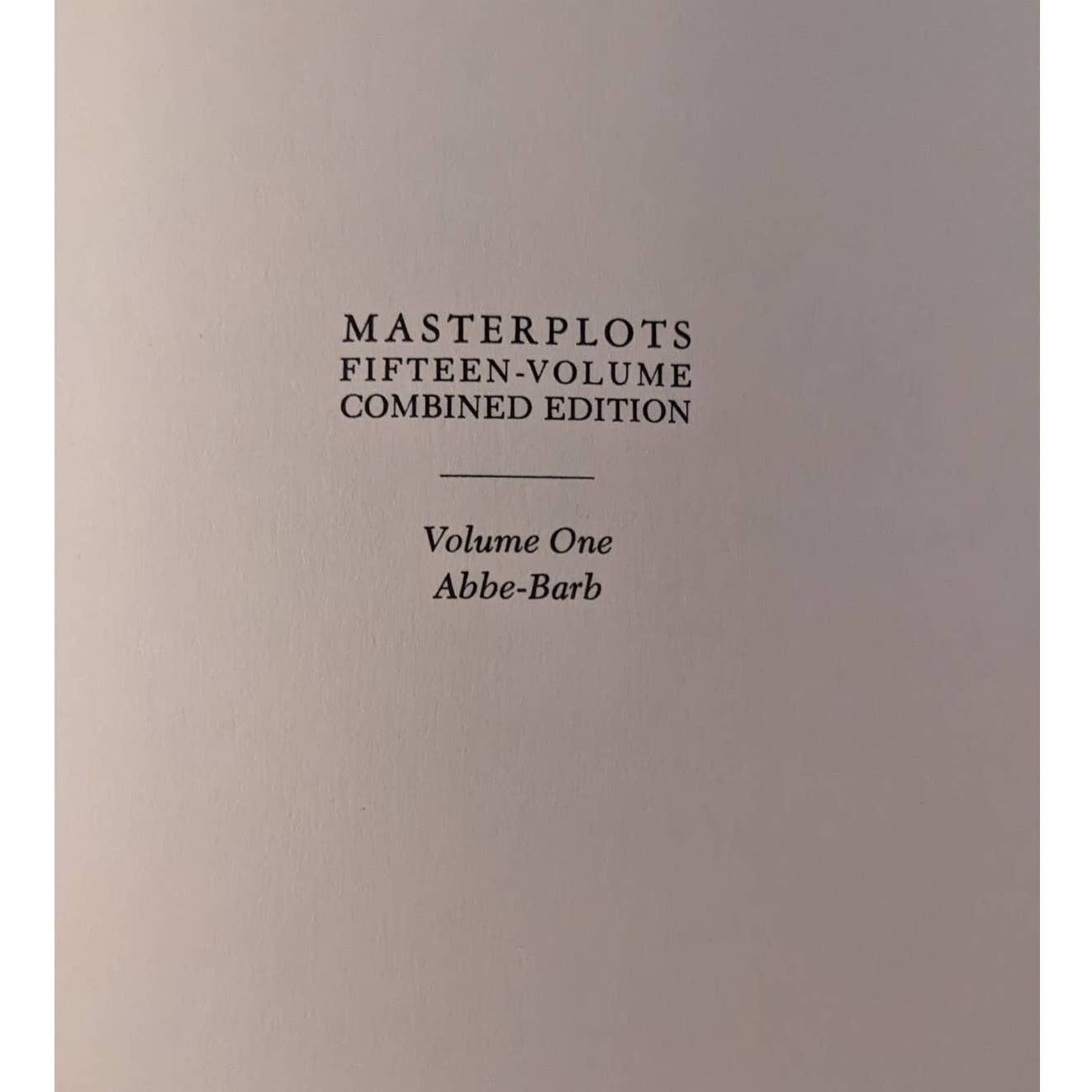 Masterplots Digests Of World Literature Volume I-II Synopsis Of Great Literature