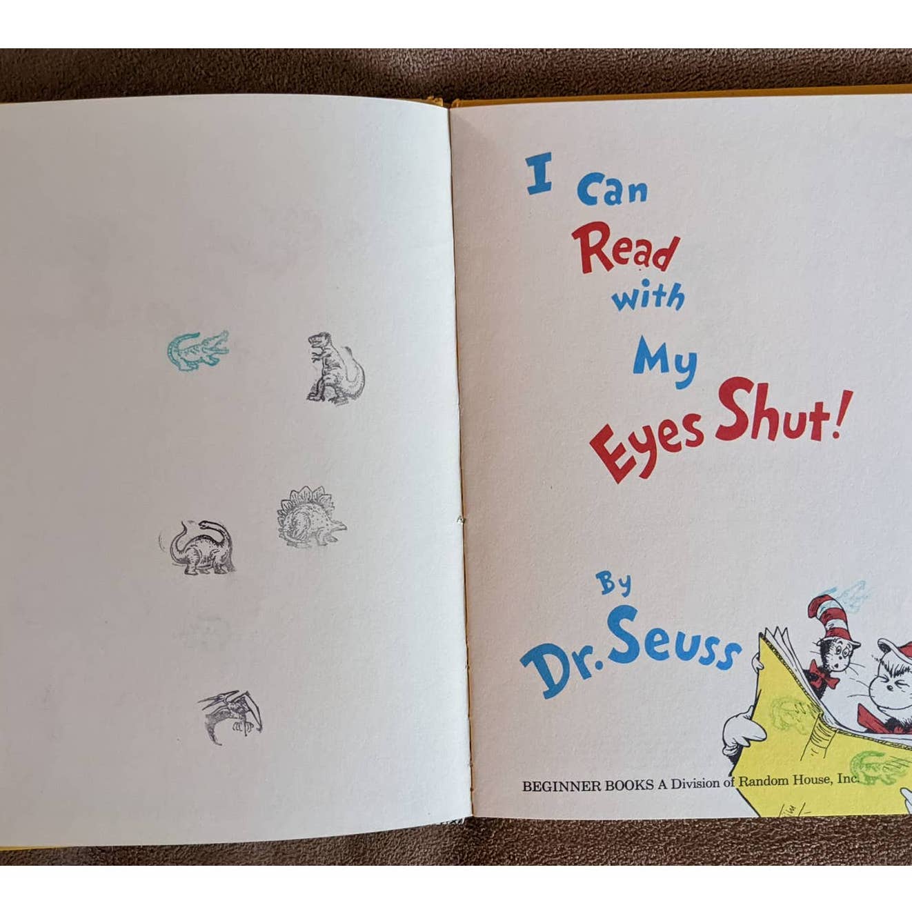 Vintage 1978 Dr. Seuss I Can Read With My Eyes Shut! B-64 Edition