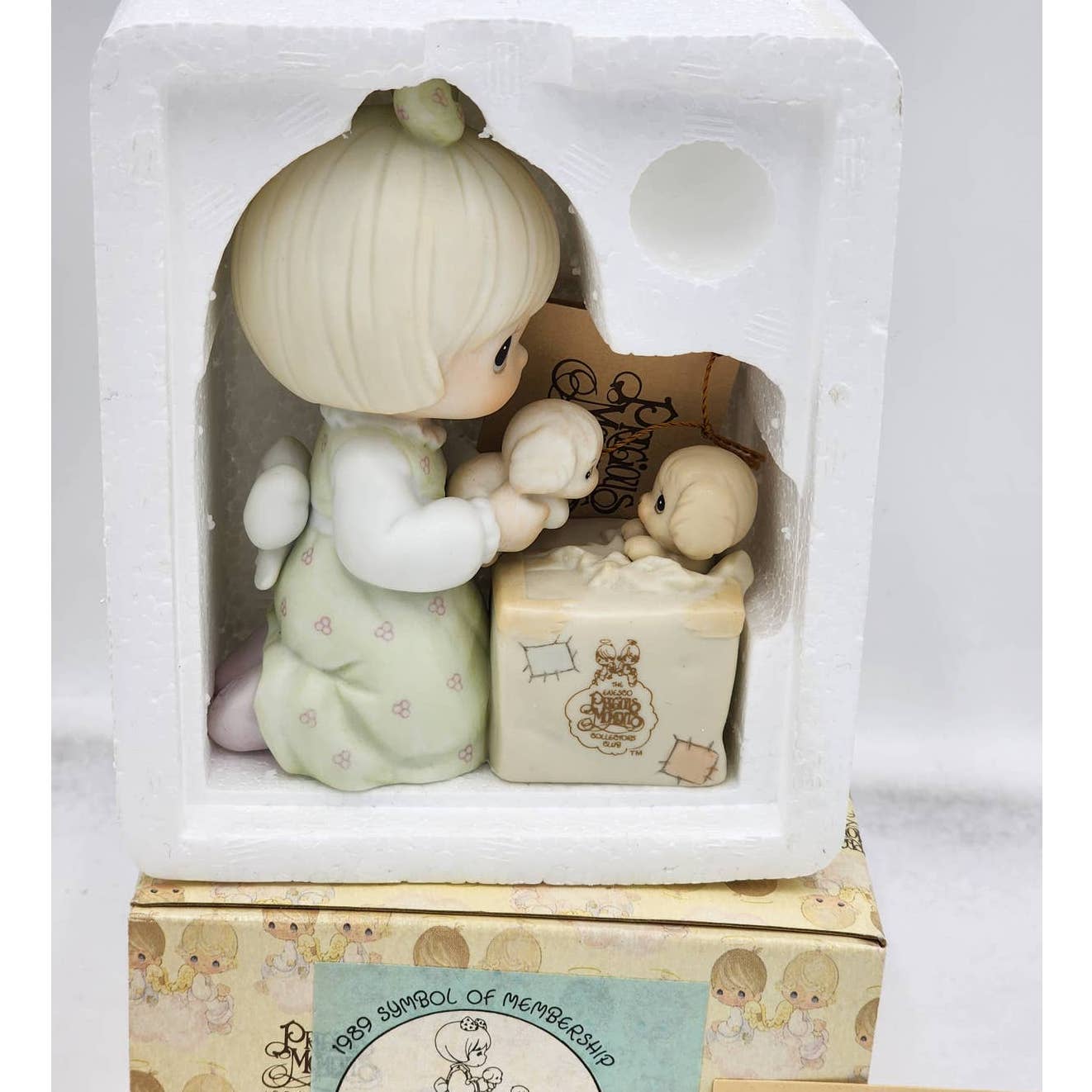 Precious Moments Figurine Always Room For One More Vintage Puppies W/Box Tags