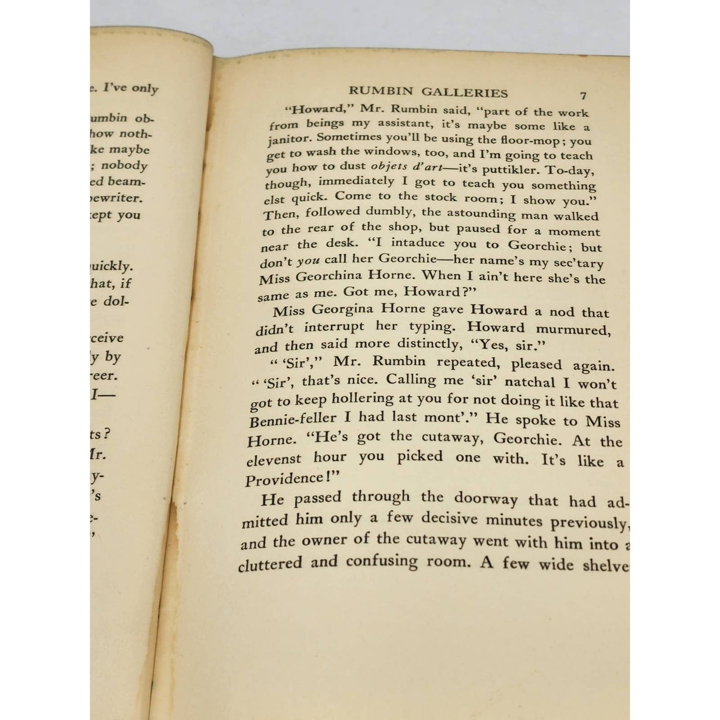 Rumbin Galleries By Booth Tarkington Vintage Romantic Novel Book 1937