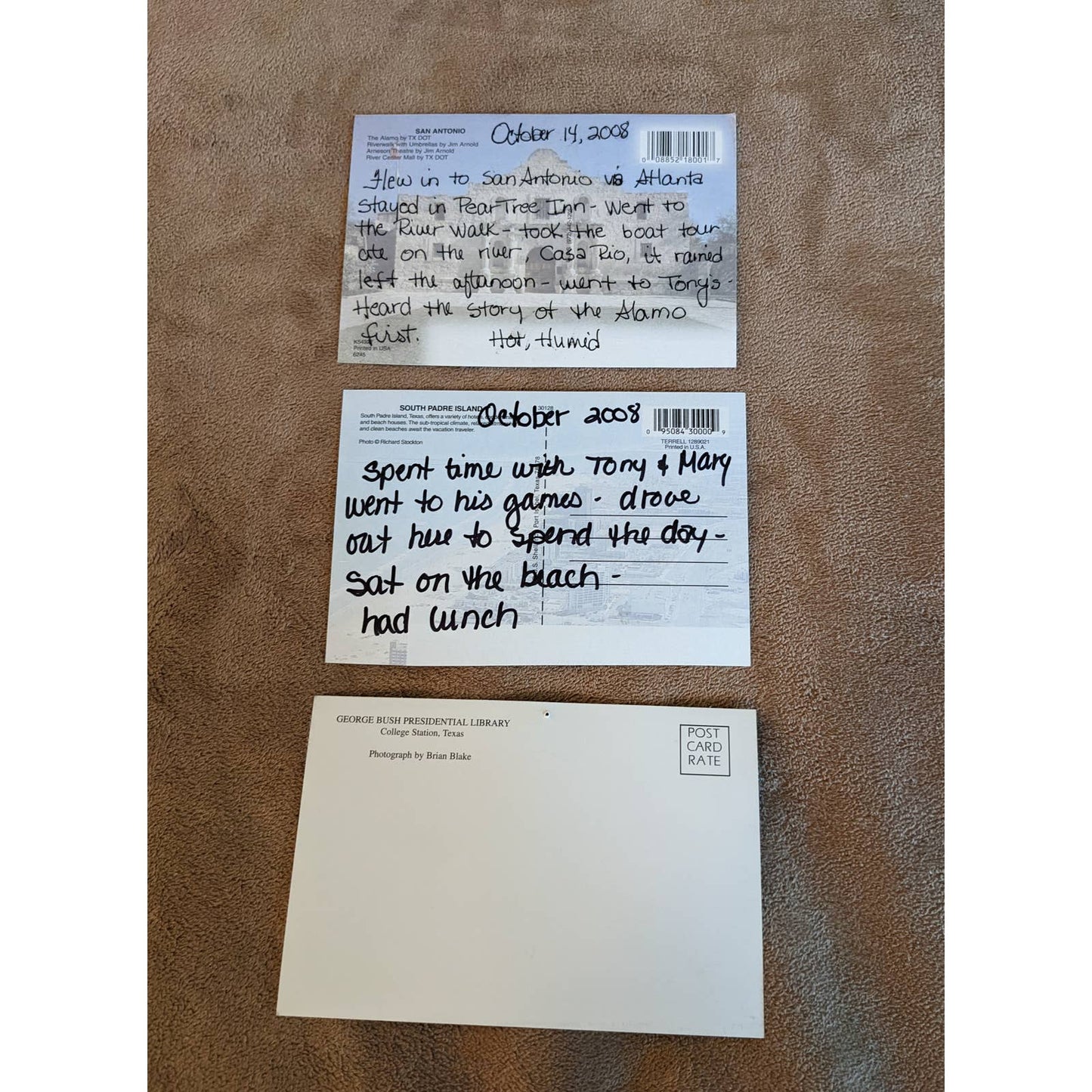 Vintage San Antonio Texas Postcard Lot Alamo South Padre Island Presidential