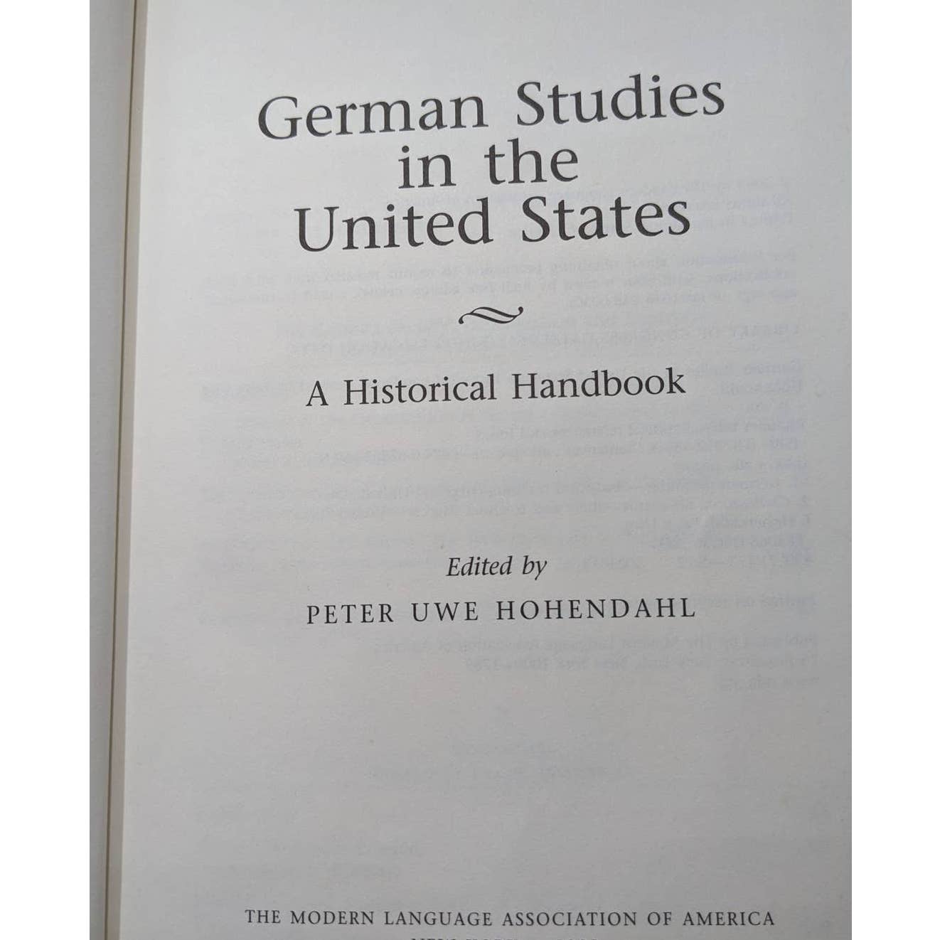 German Studies In The United States A Historical Handbook 2003 Book Vintage