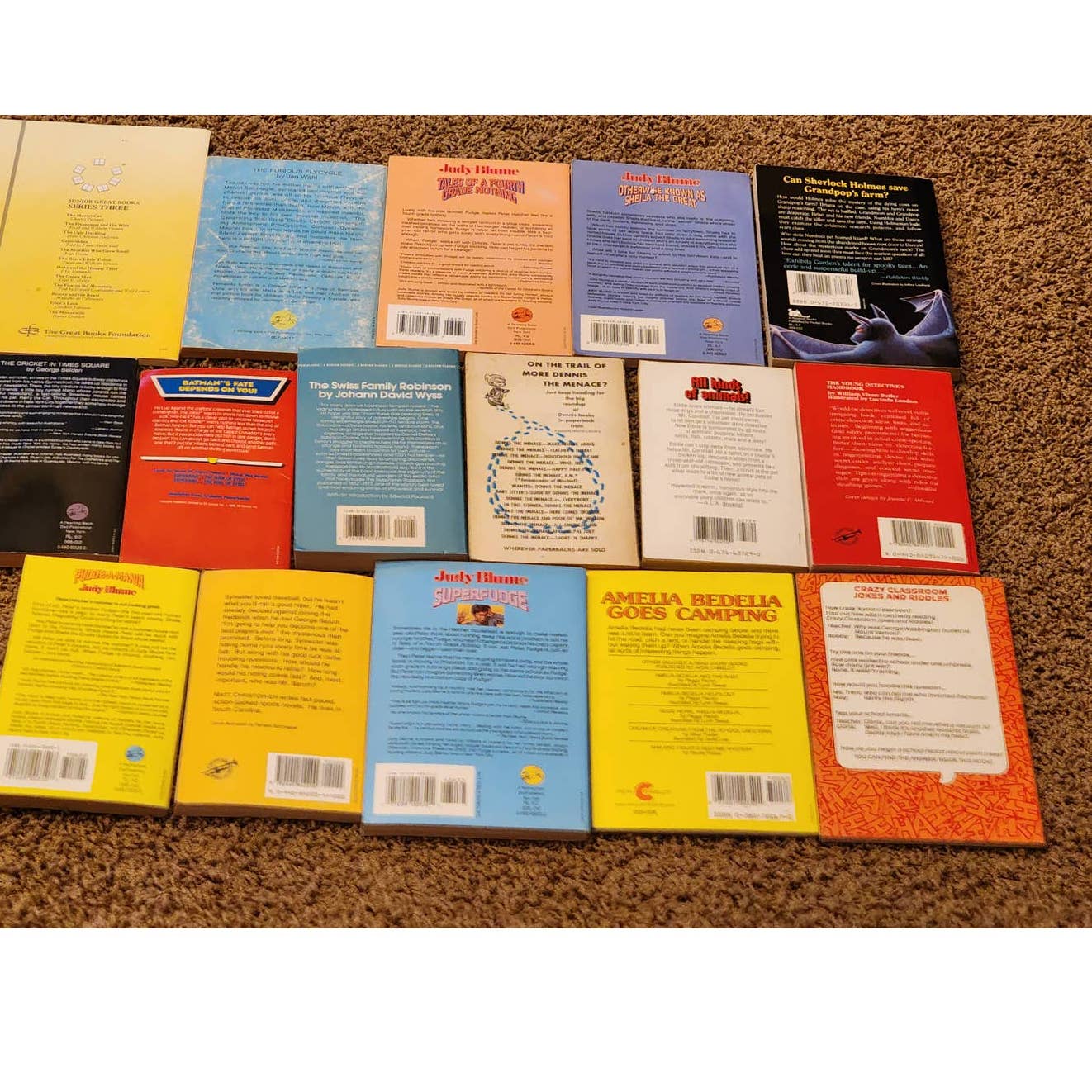 Kids Childrens Books Judy Blume Novels Mixed Lot 16 With Dell Yearling Books