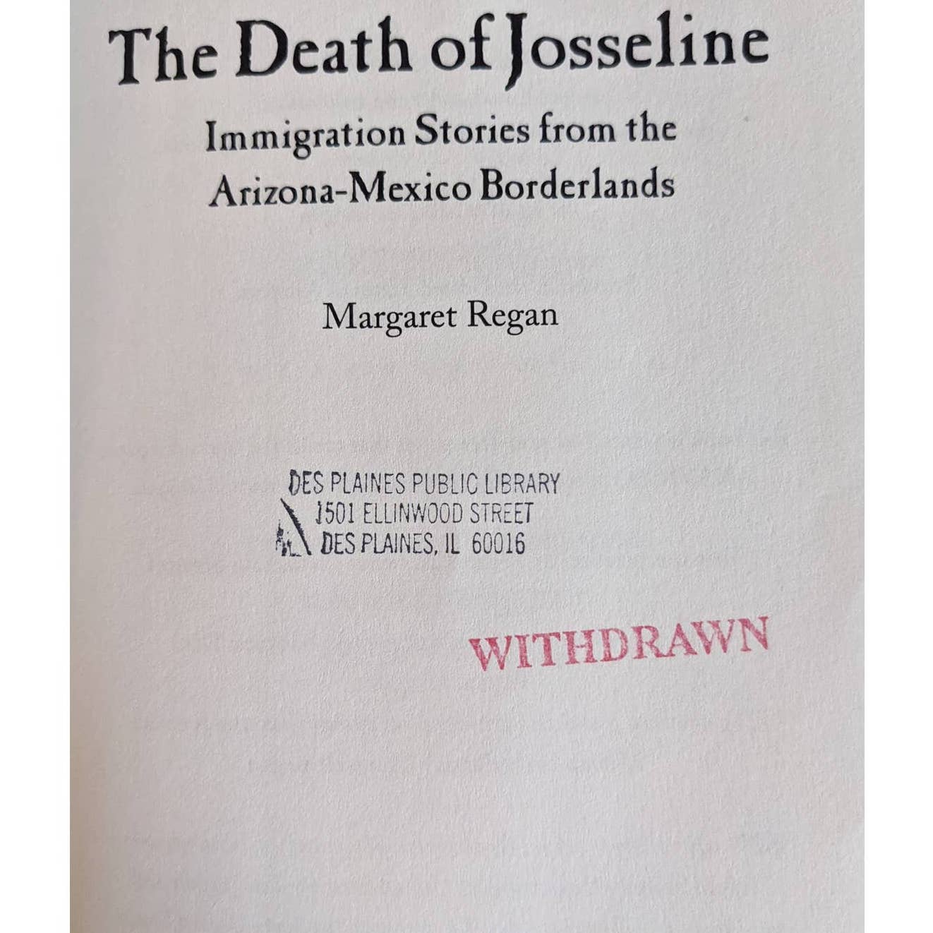 The Death of Josseline Immigration Stories from The Arizona-Mexico Borderlands