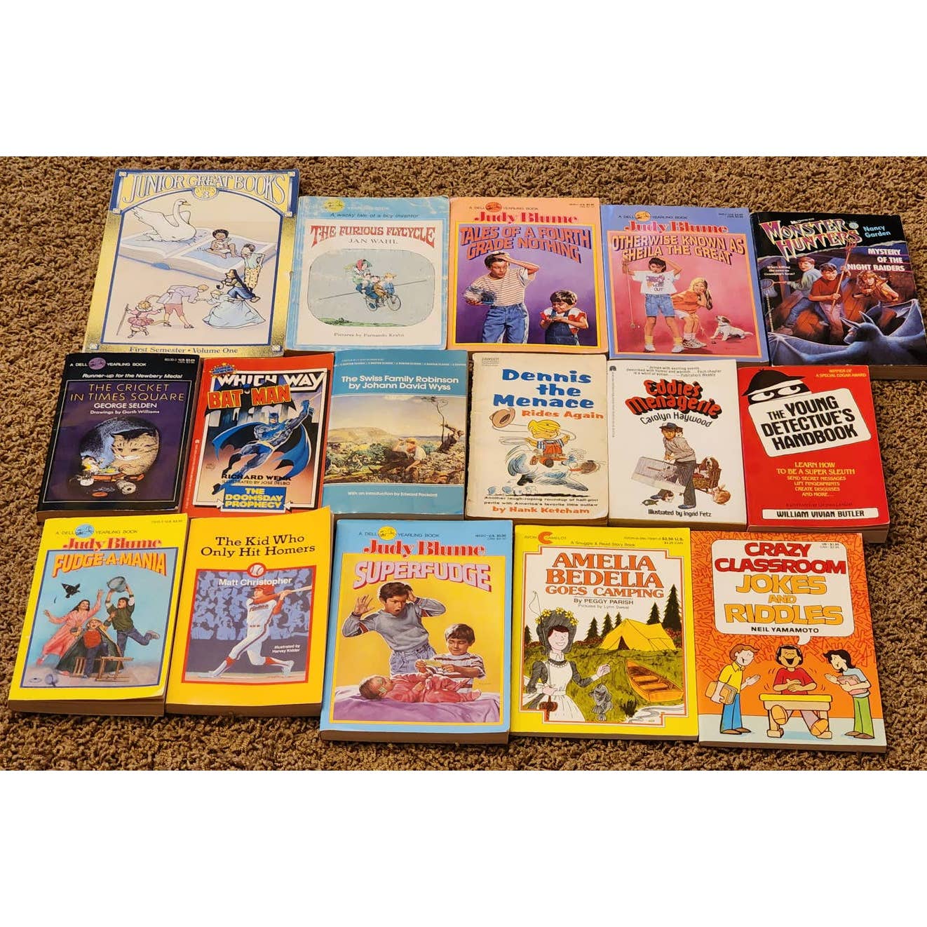 Kids Childrens Books Judy Blume Novels Mixed Lot 16 With Dell Yearling Books