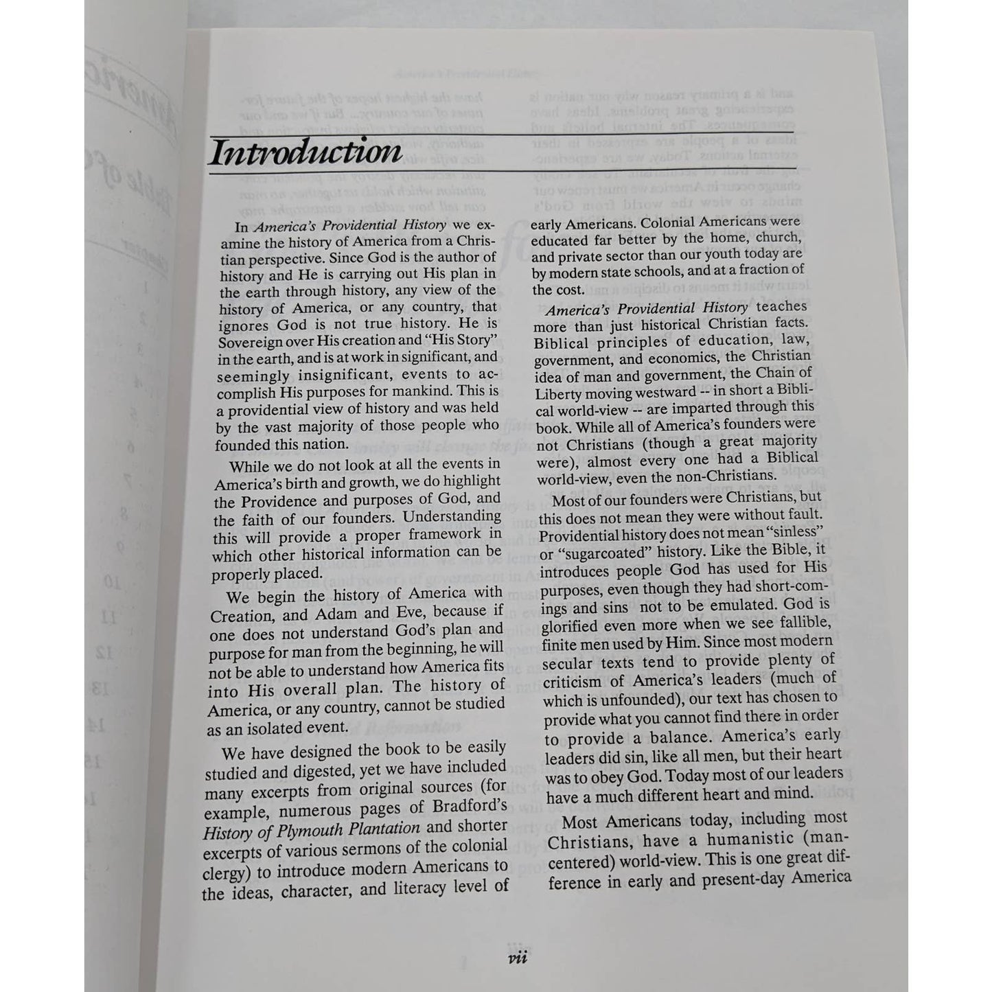 America Providential History Paperback Biblical Principle Education 1989