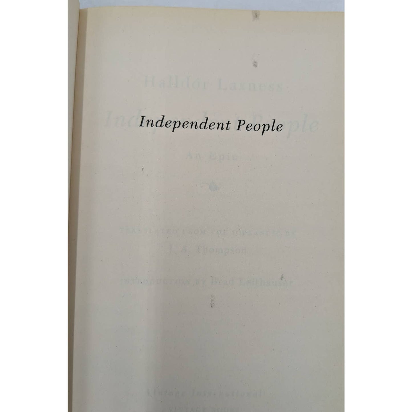 Independent People By Halldor Laxness Winner Of Nobel Prize Paperback